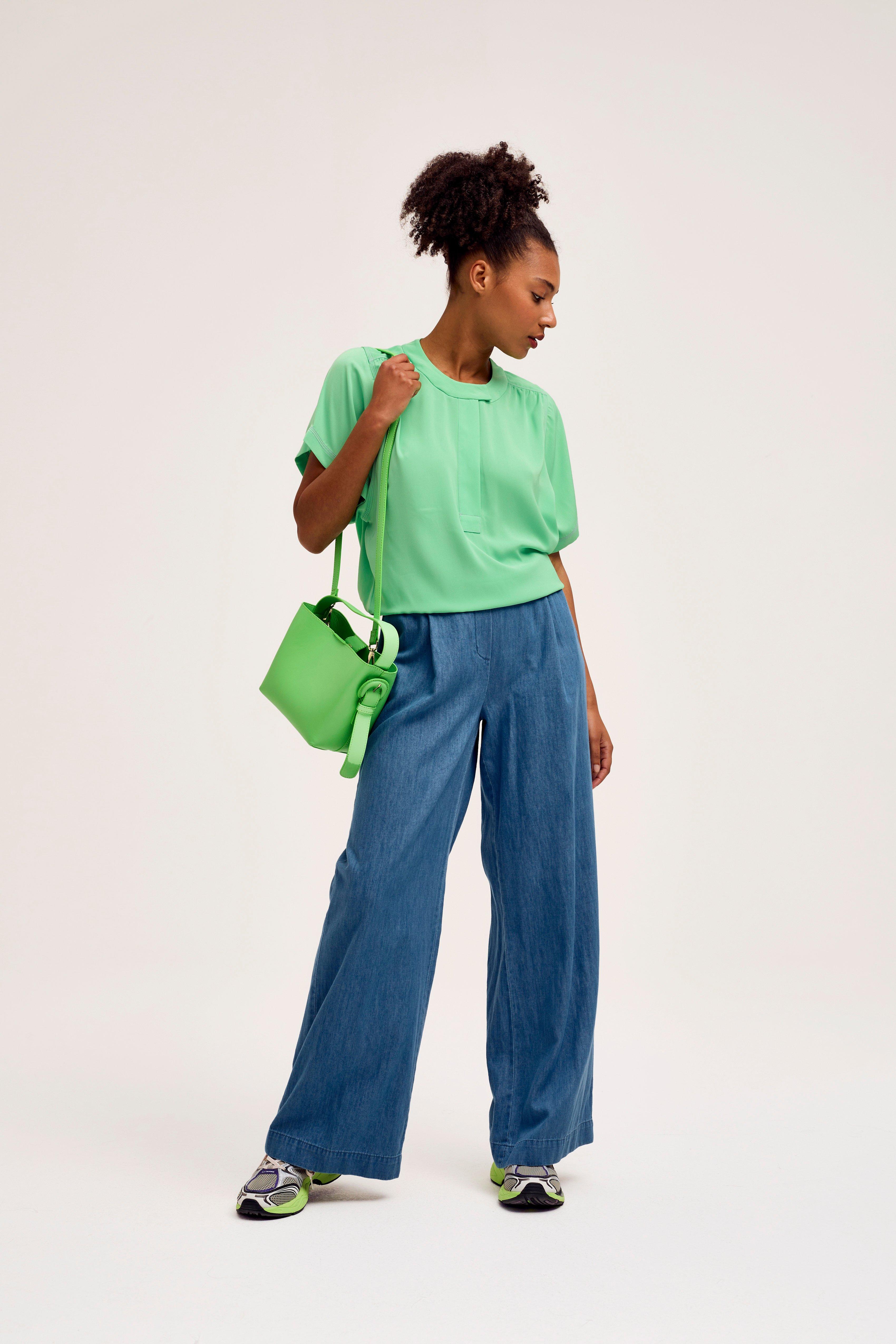 CKS Dames - LEDO - blouse lange mouwen - lichtgroen