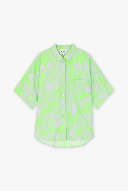 CKS Dames - SELAH - blouse korte mouwen - intens groen