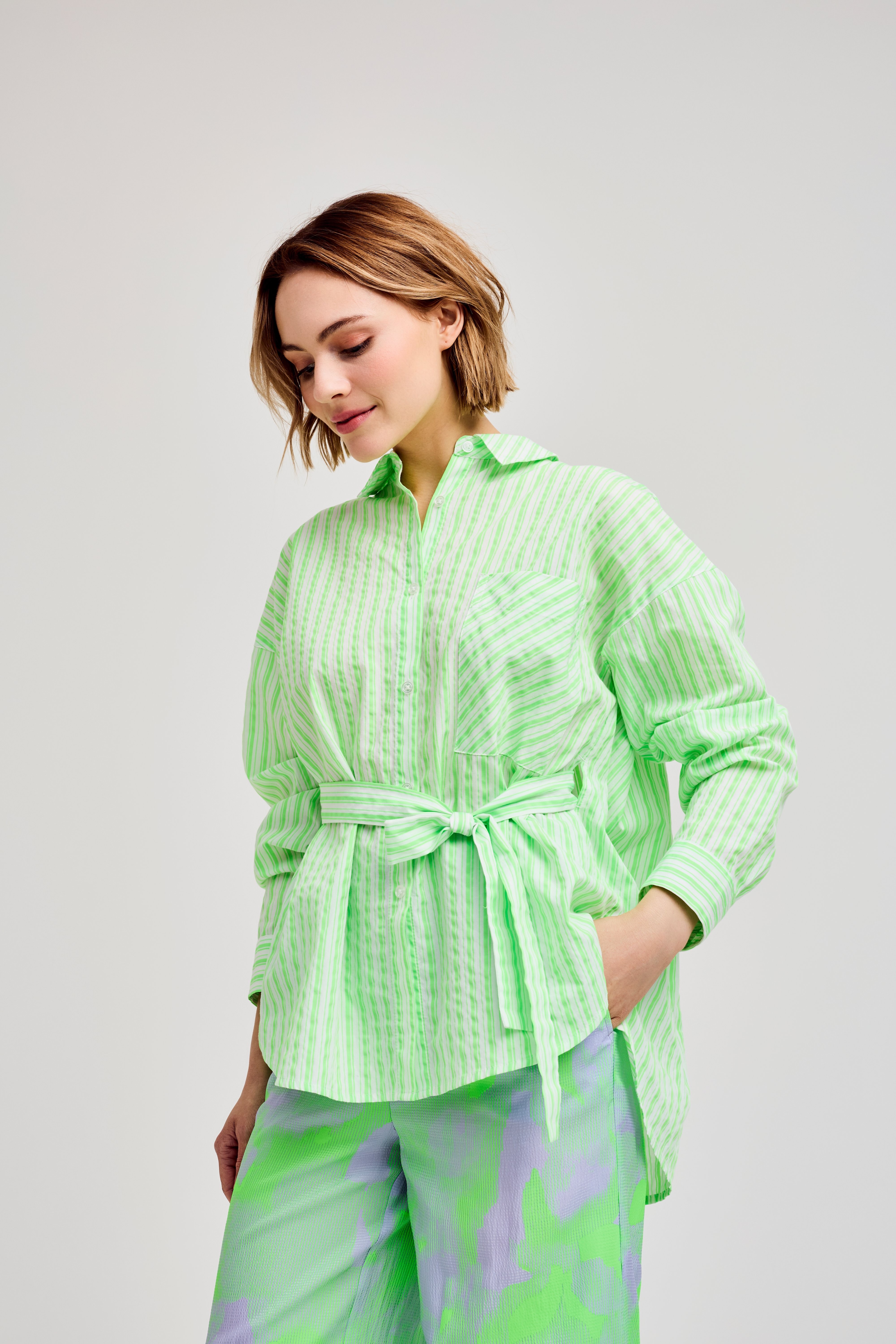 CKS Dames - STAND - blouse short sleeves - bright green
