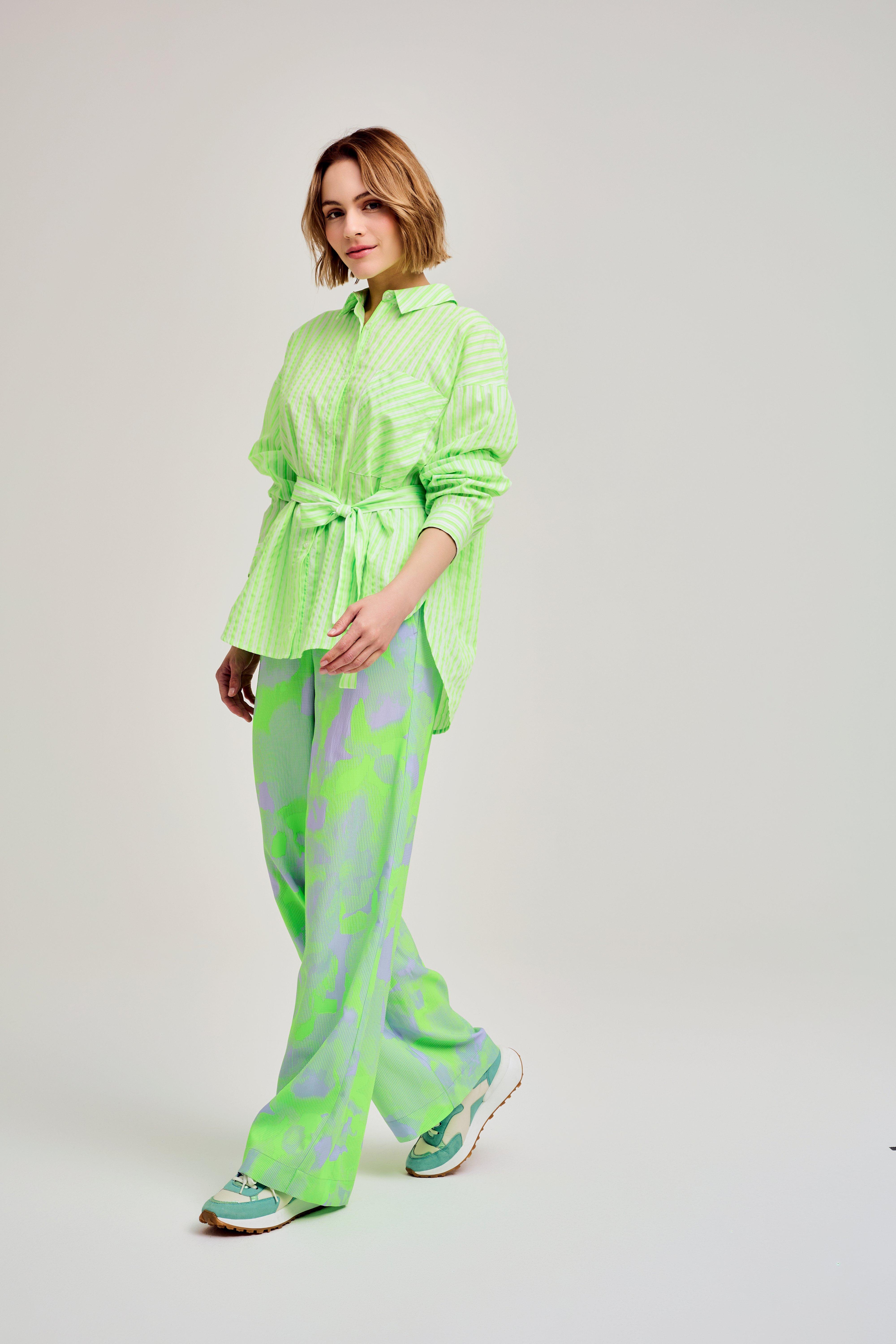 CKS Dames - STAND - blouse korte mouwen - felgroen