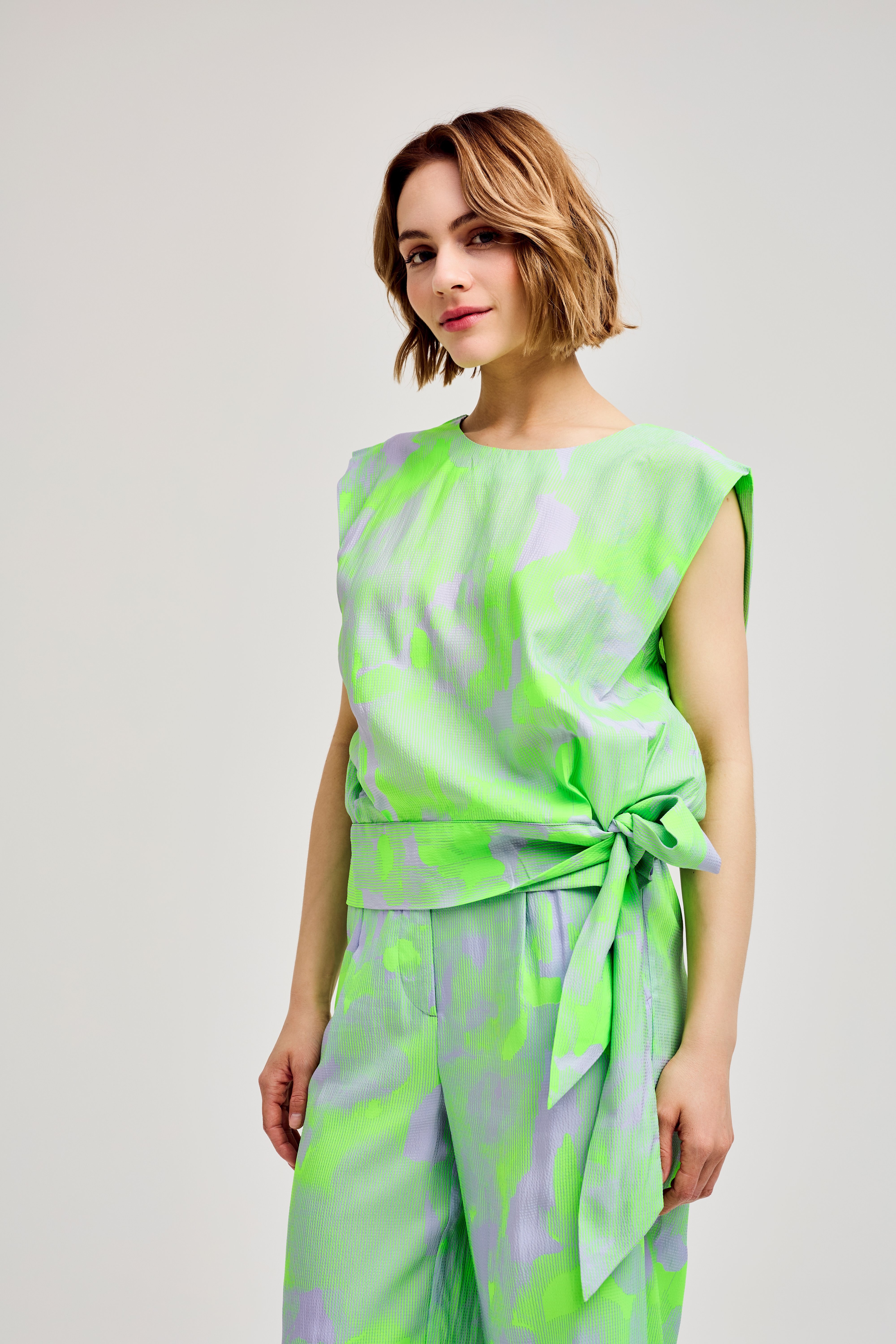 CKS Dames - SOUR - blouse zonder mouwen - intens groen