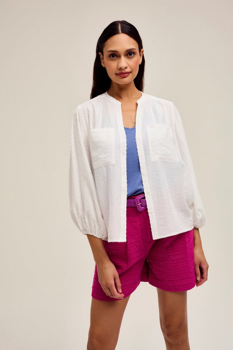CKS Dames - WILD - blouse short sleeves - white