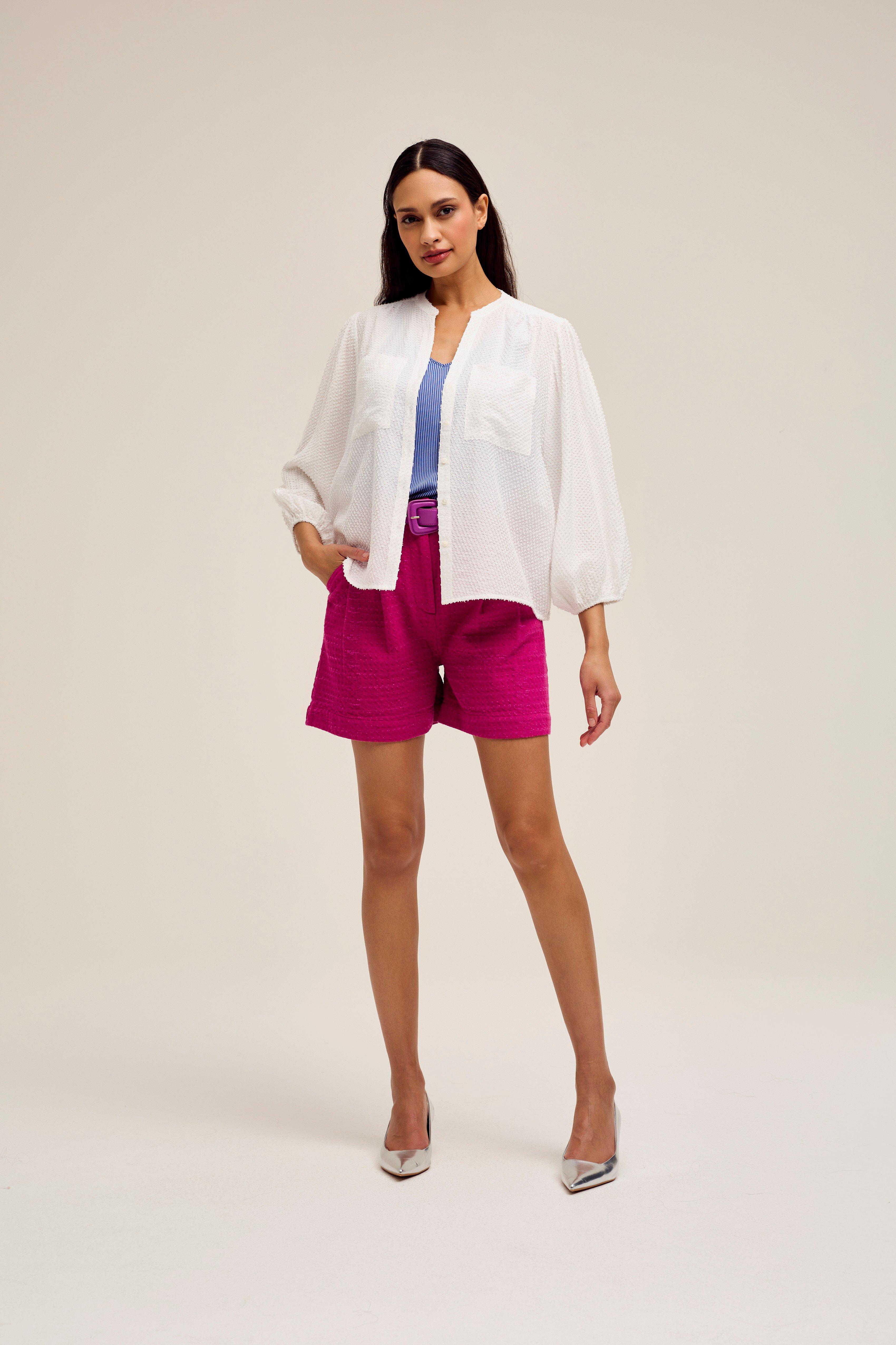 CKS Dames - WILD - Bluse Kurze Ärmel - Weiß
