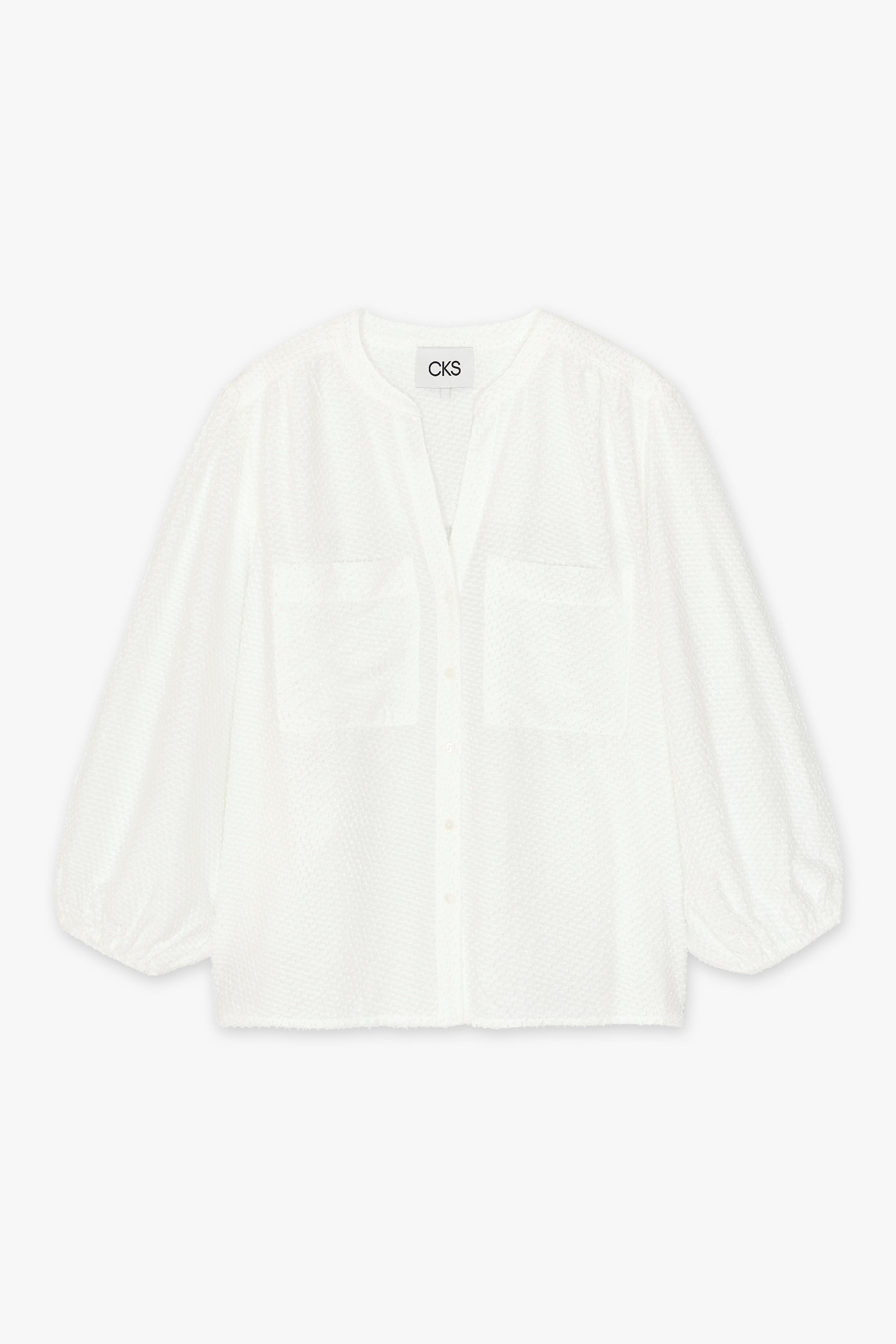 CKS Dames - WILD - blouse korte mouwen - wit