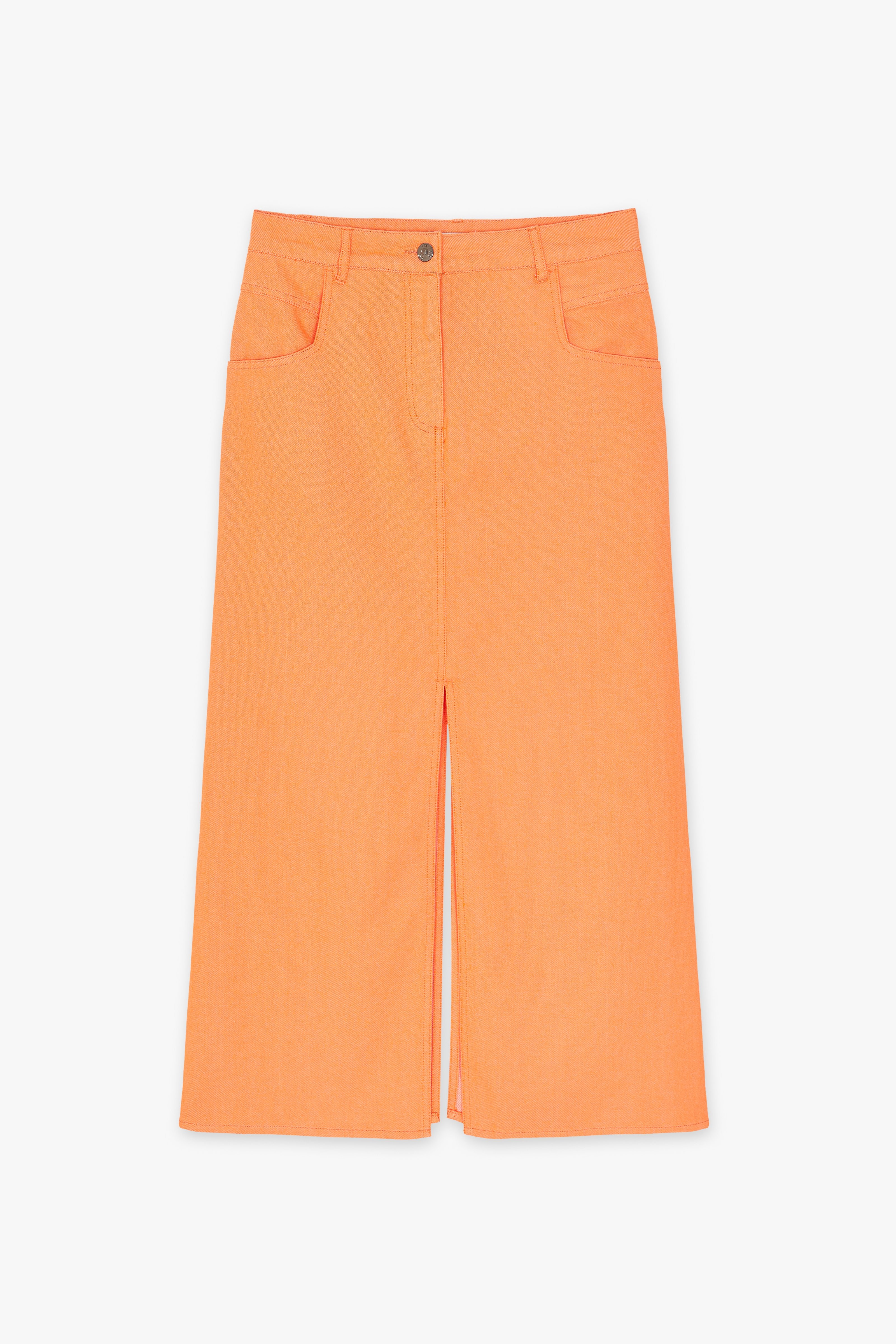 CKS Dames - SKETCH - jupe longue - orange vif