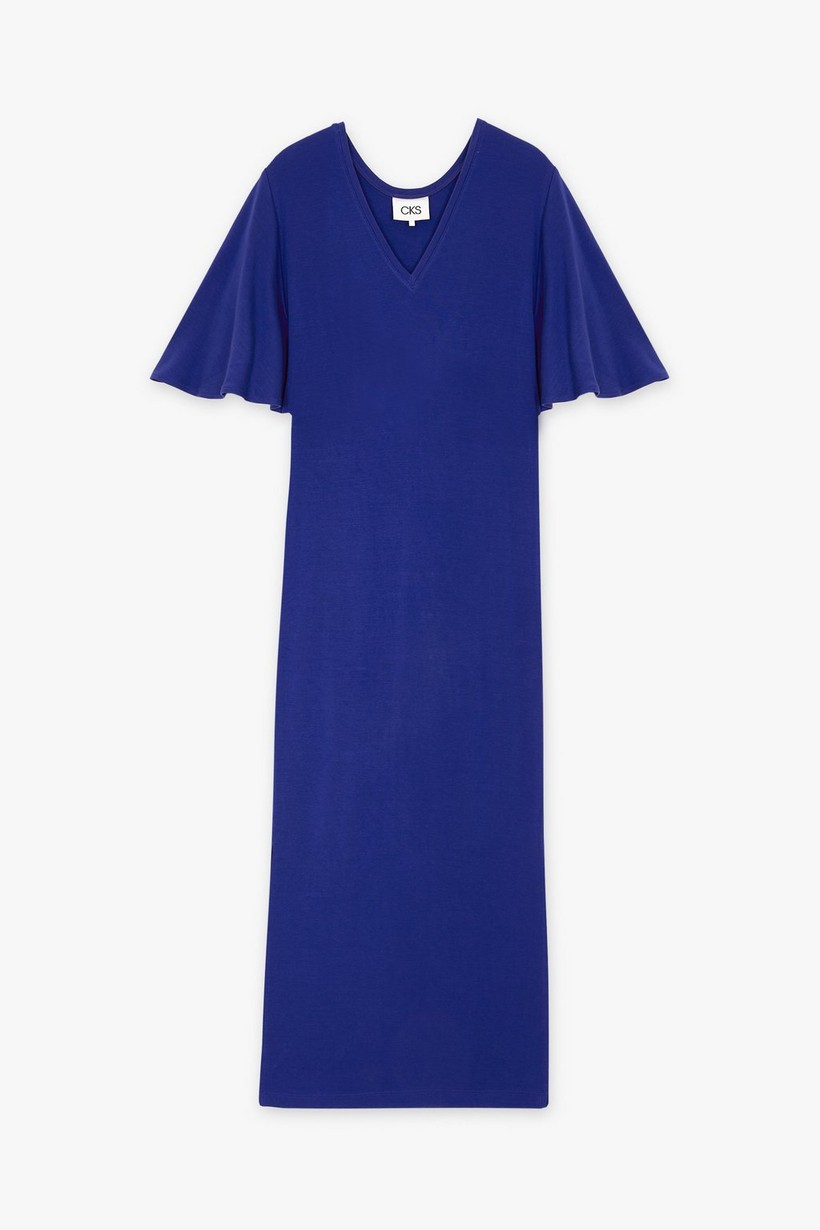 CKS Dames - DUSK - lange jurk - donkerblauw