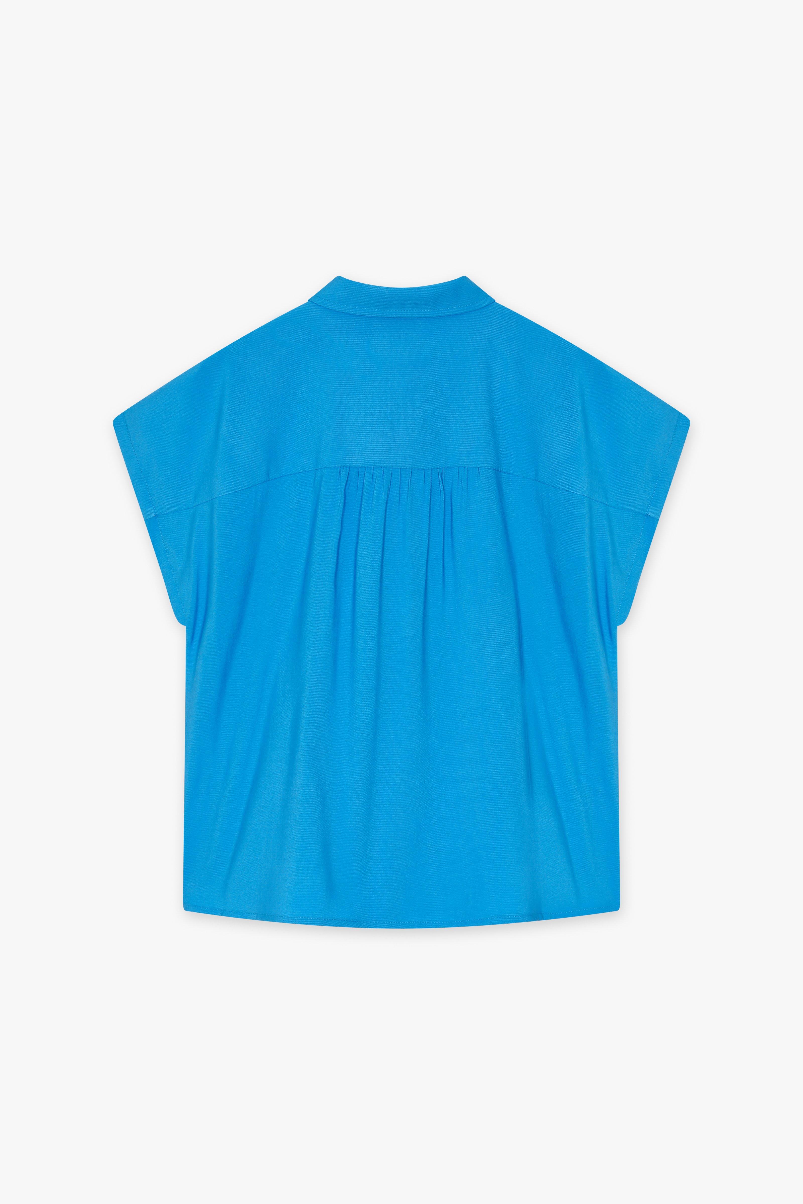 CKS Dames - ECHO - Bluse Ärmellos - Hellblau