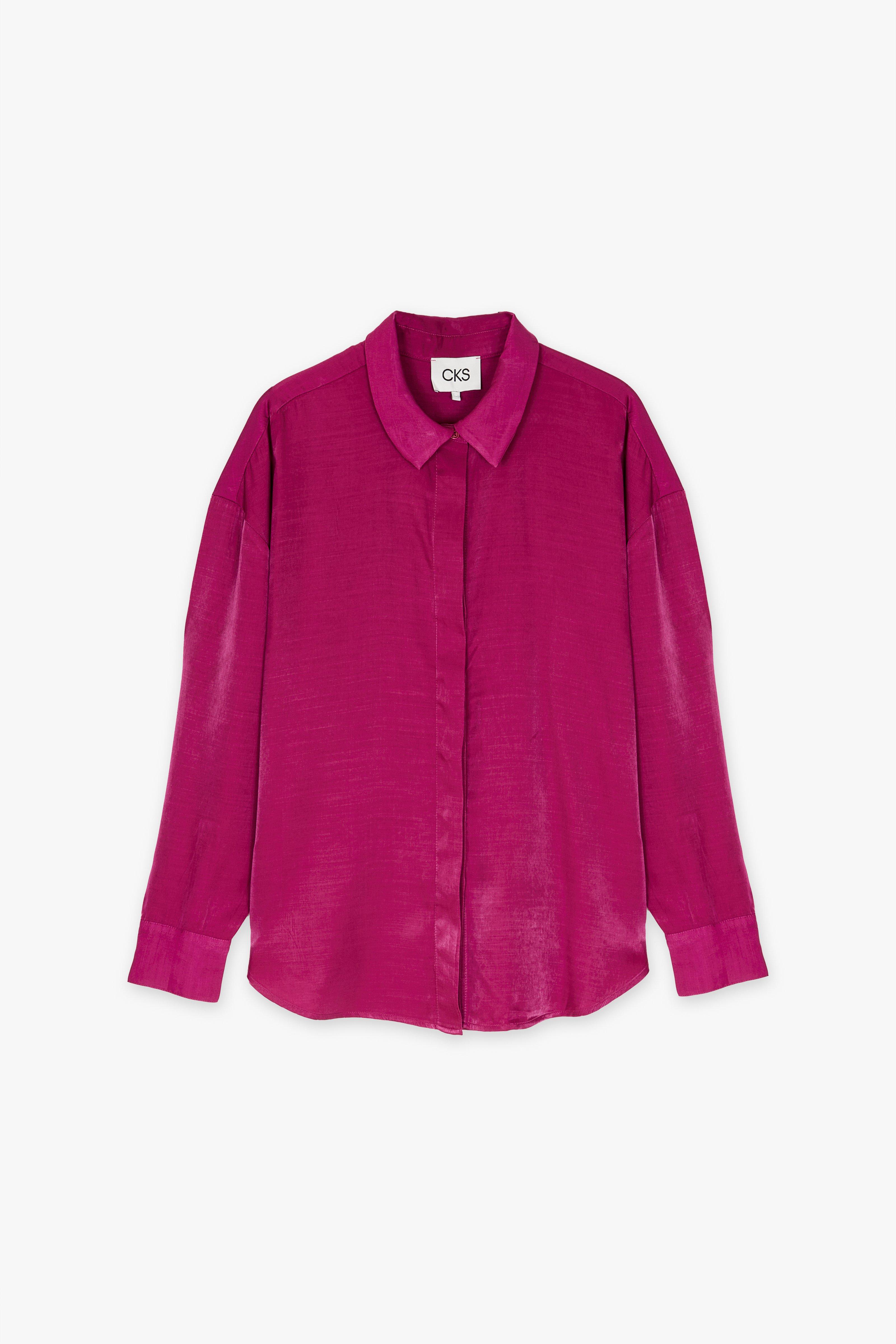 CKS Dames - RUTTEN - blouse short sleeves - dark pink