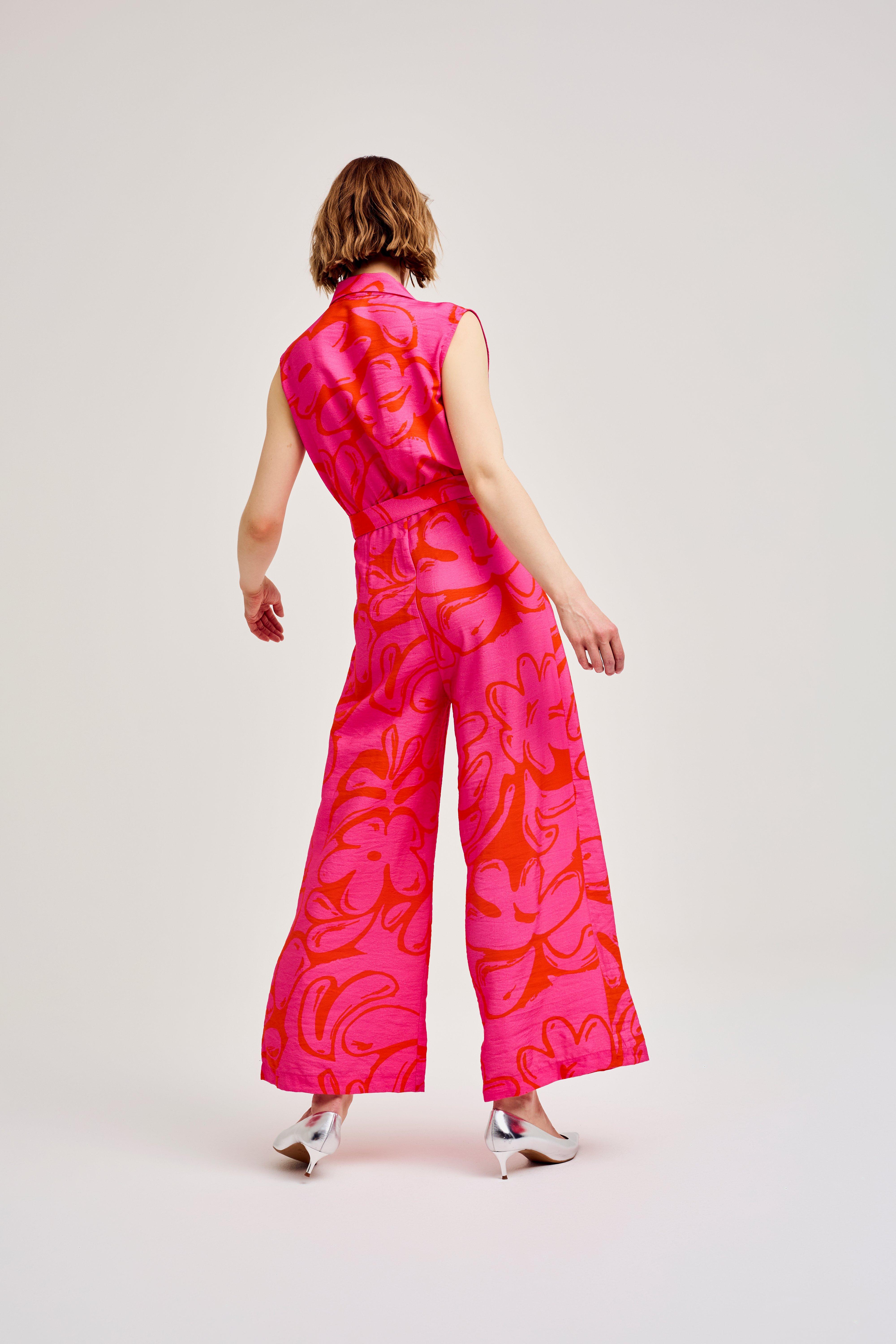 CKS Dames - JANALONG - jumpsuit - intens roze
