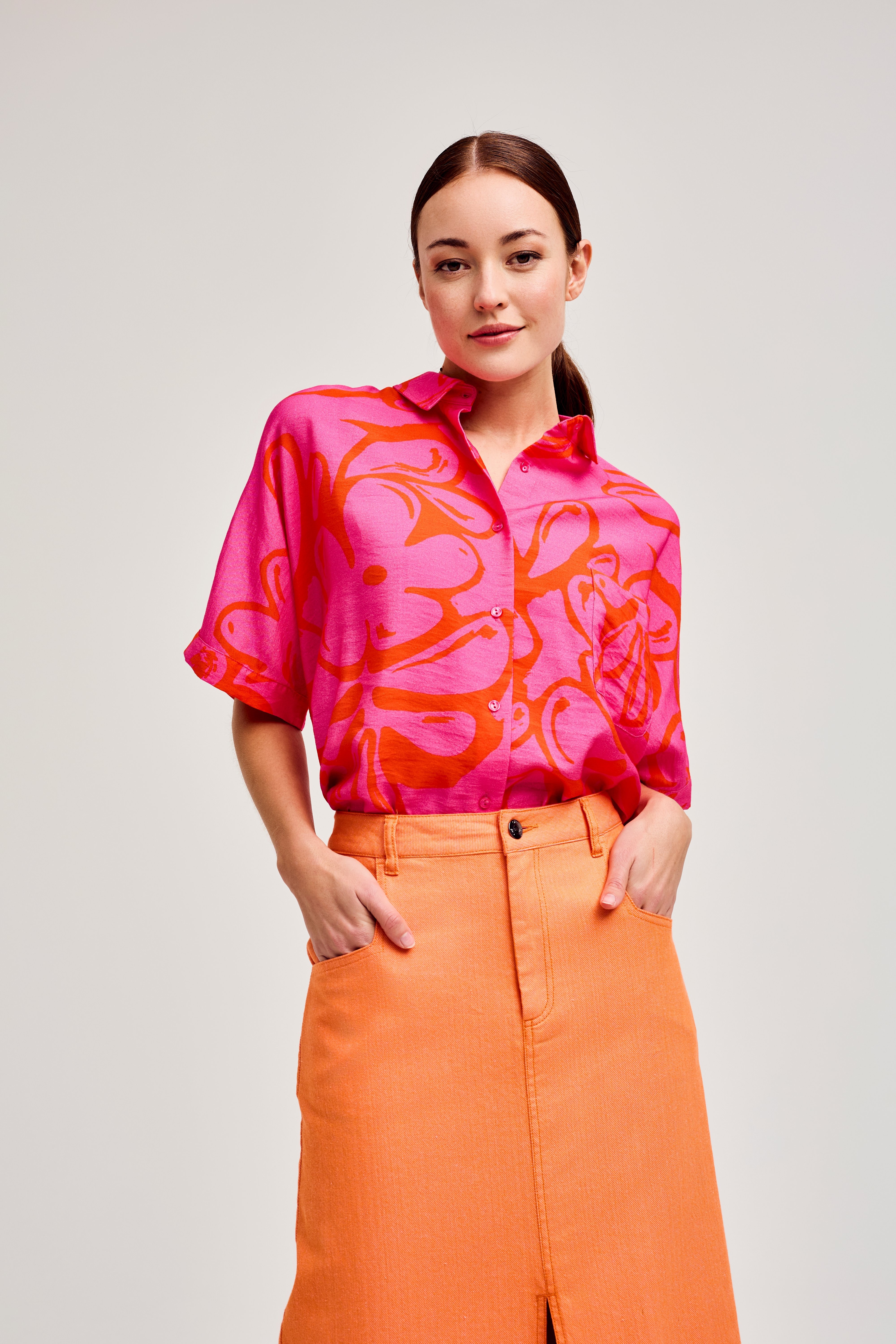 CKS Dames - SELAH - blouse long sleeves - bright pink