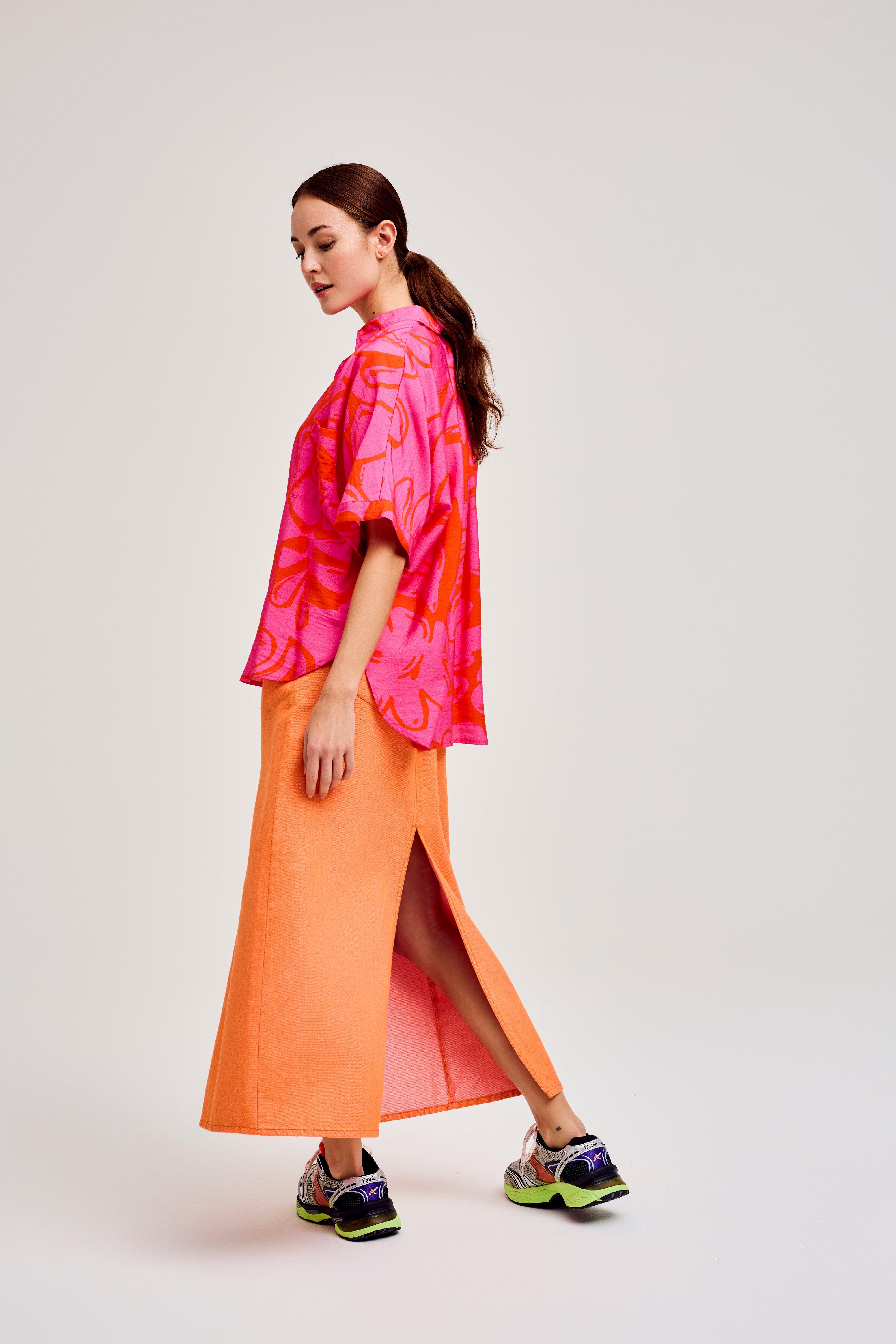 CKS Dames - SELAH - blouse long sleeves - bright pink