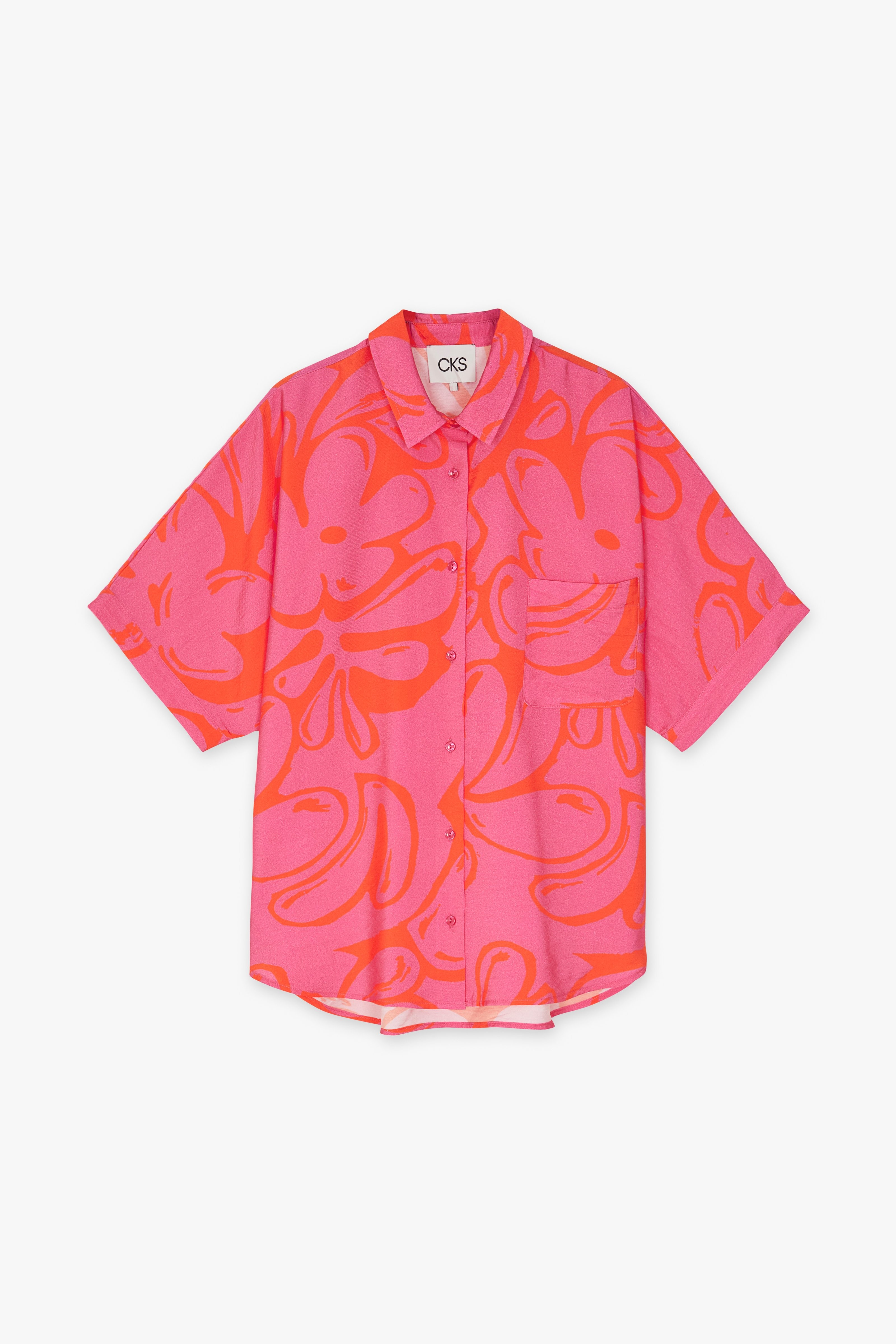CKS Dames - SELAH - blouse long sleeves - bright pink