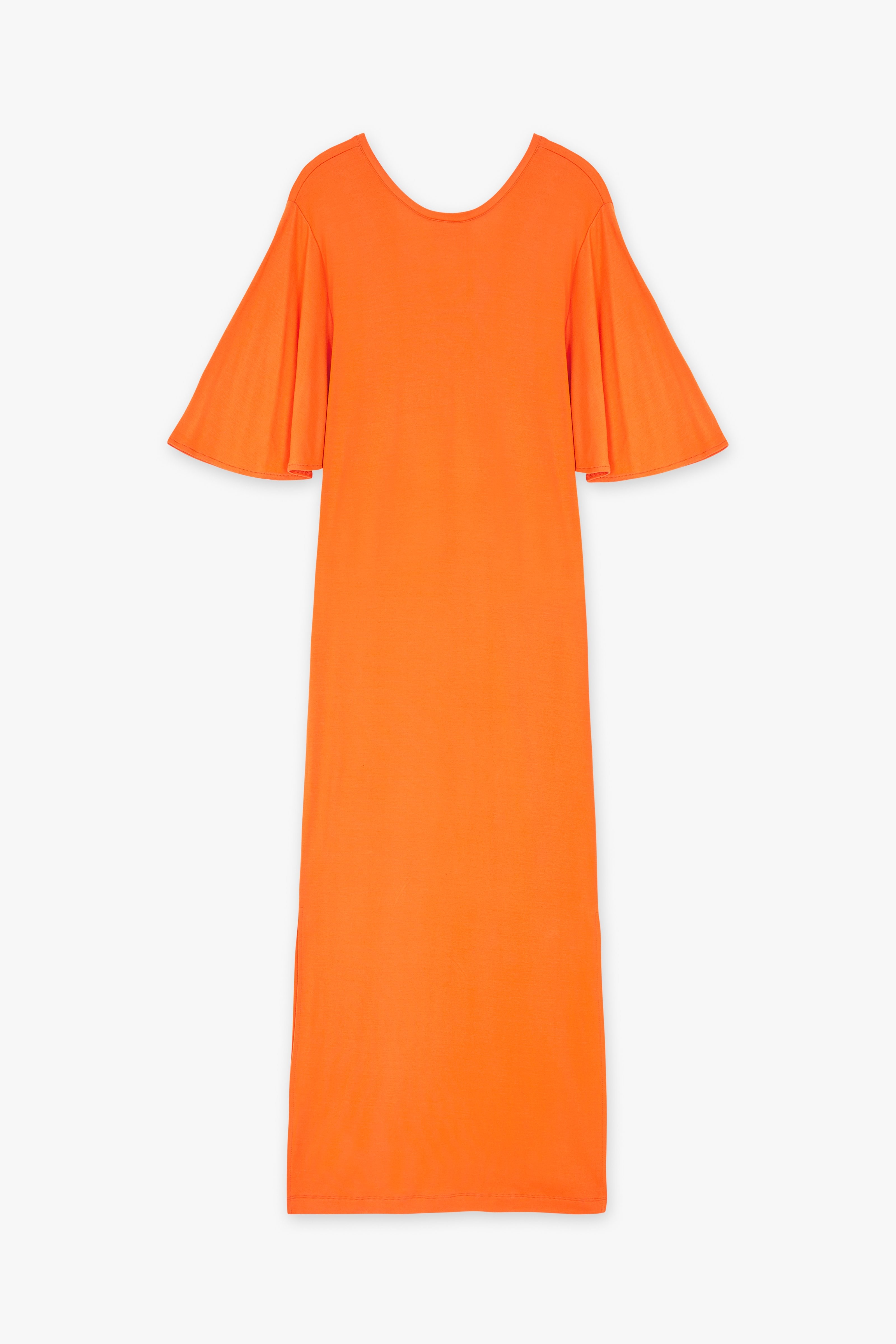 CKS Dames - DUSK - lange jurk - intens oranje