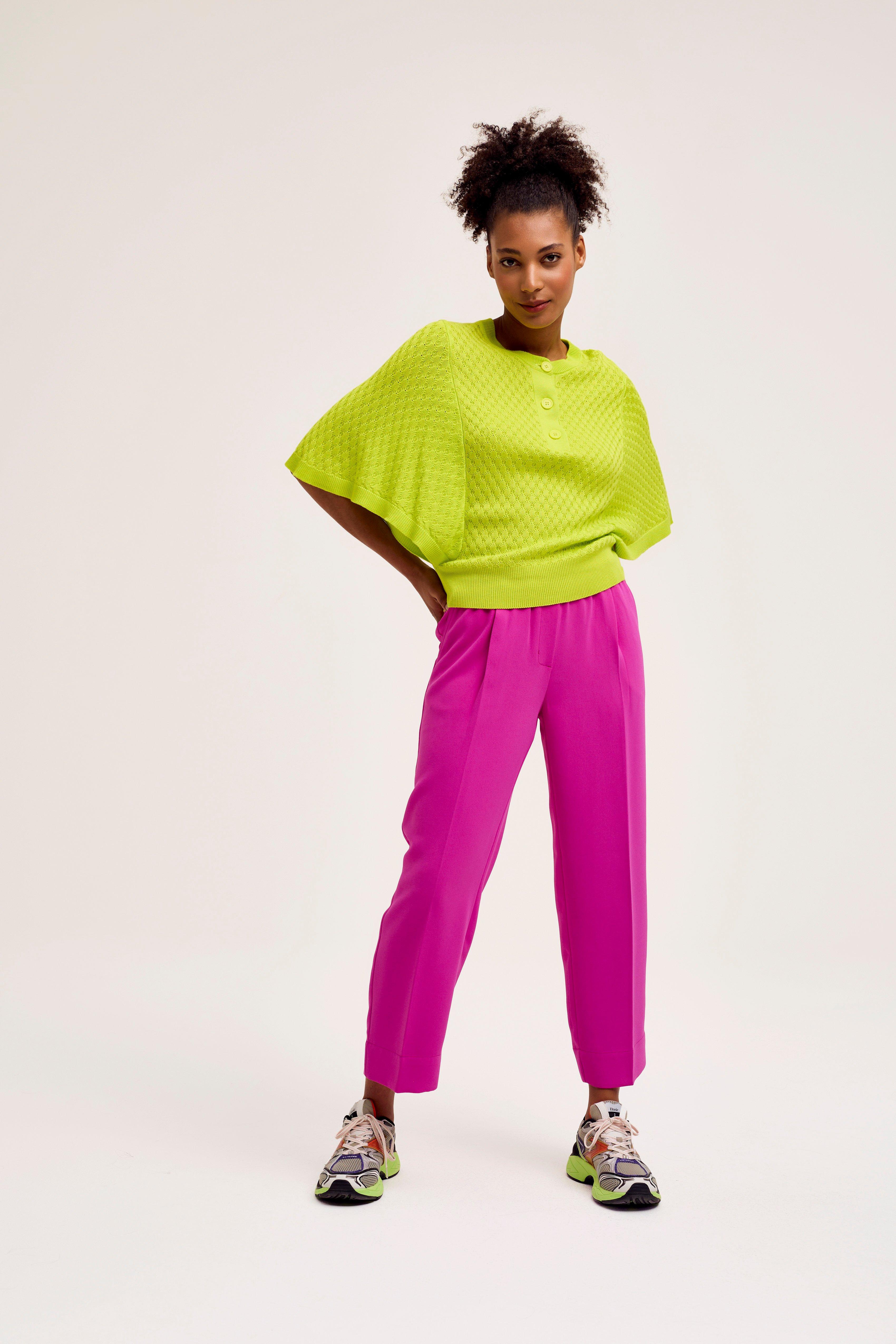 CKS Dames - PORT - knitted top - bright yellow