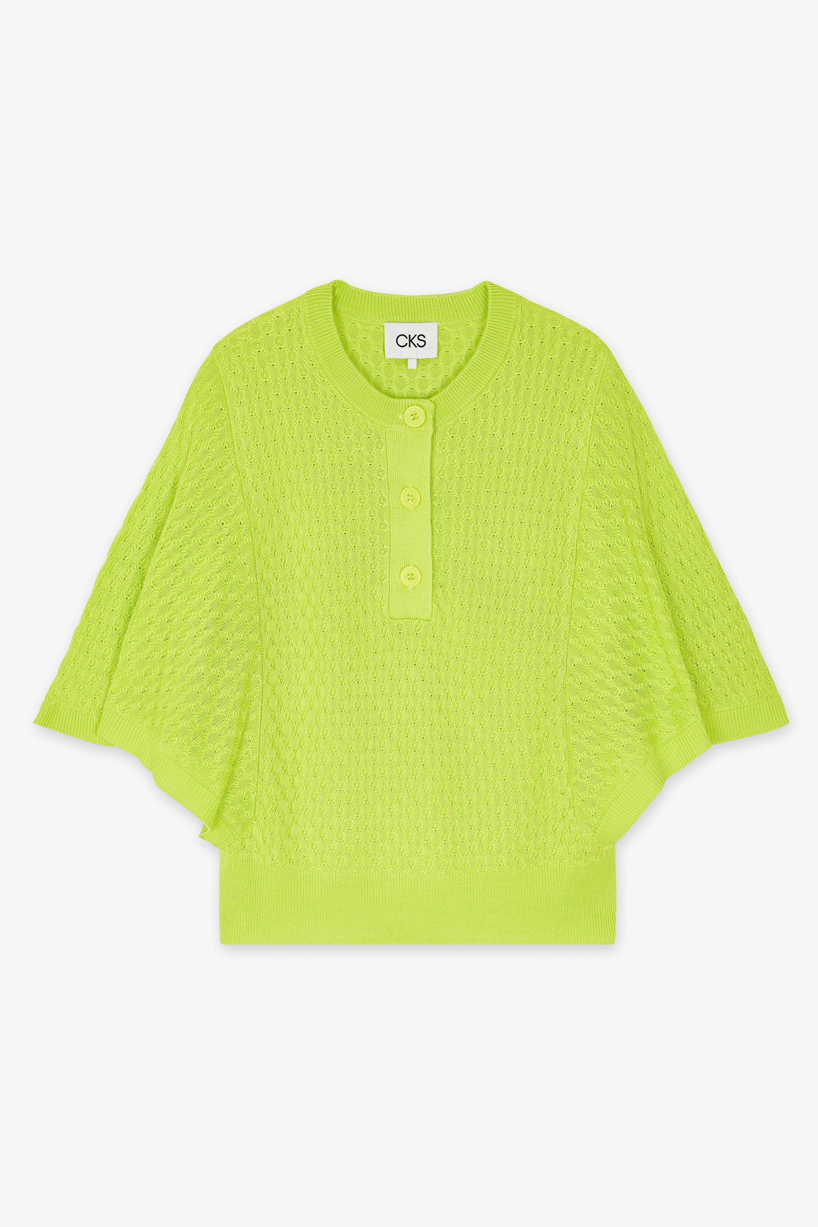 CKS Dames - PORT - knitted top - bright yellow