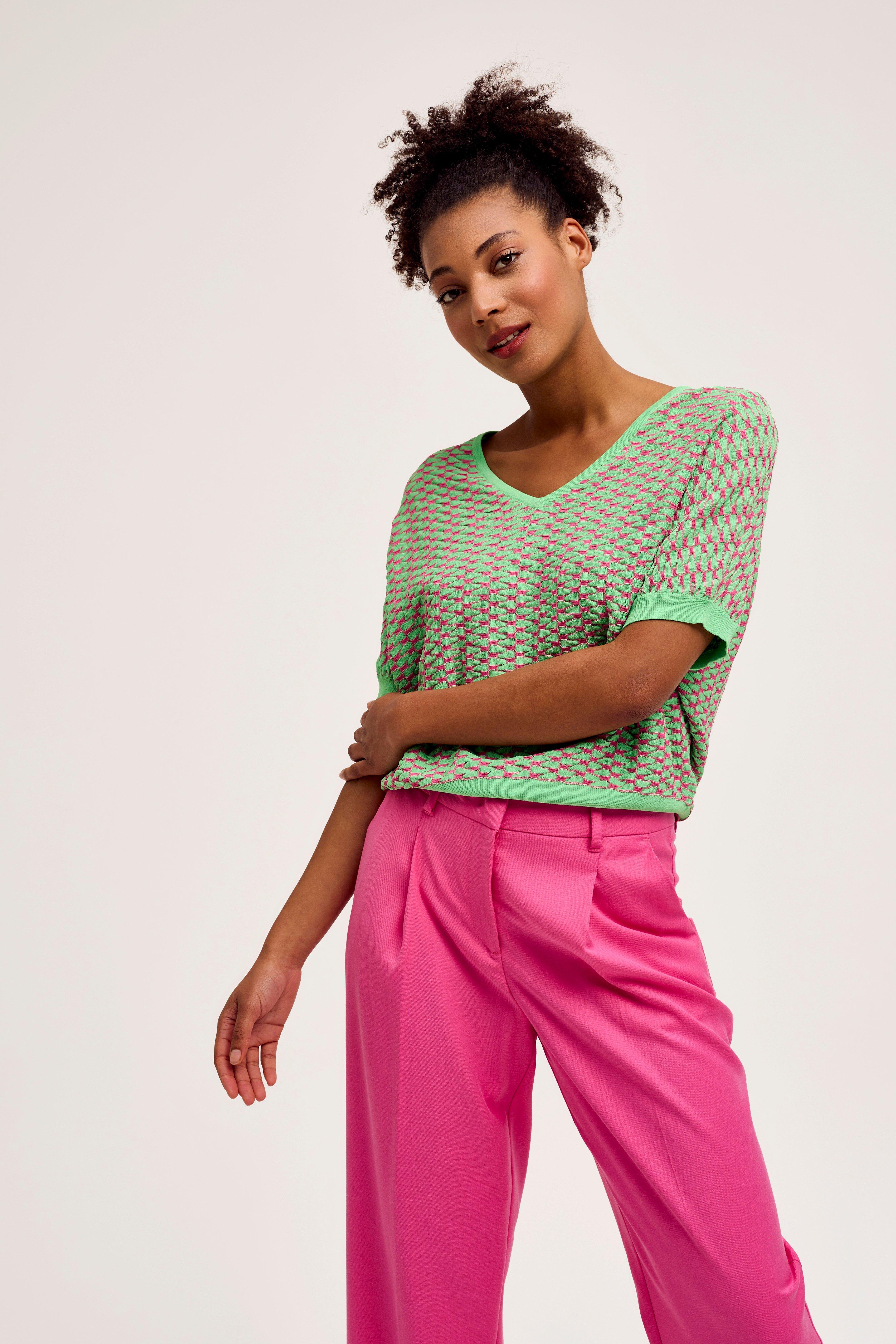 CKS Dames - PRIKKER - knitted top - light green