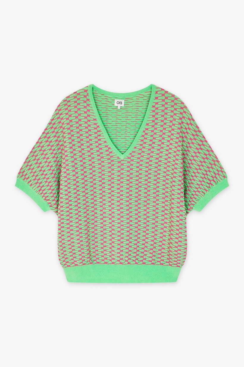 CKS Dames - PRIKKER - haut tricoté - vert clair