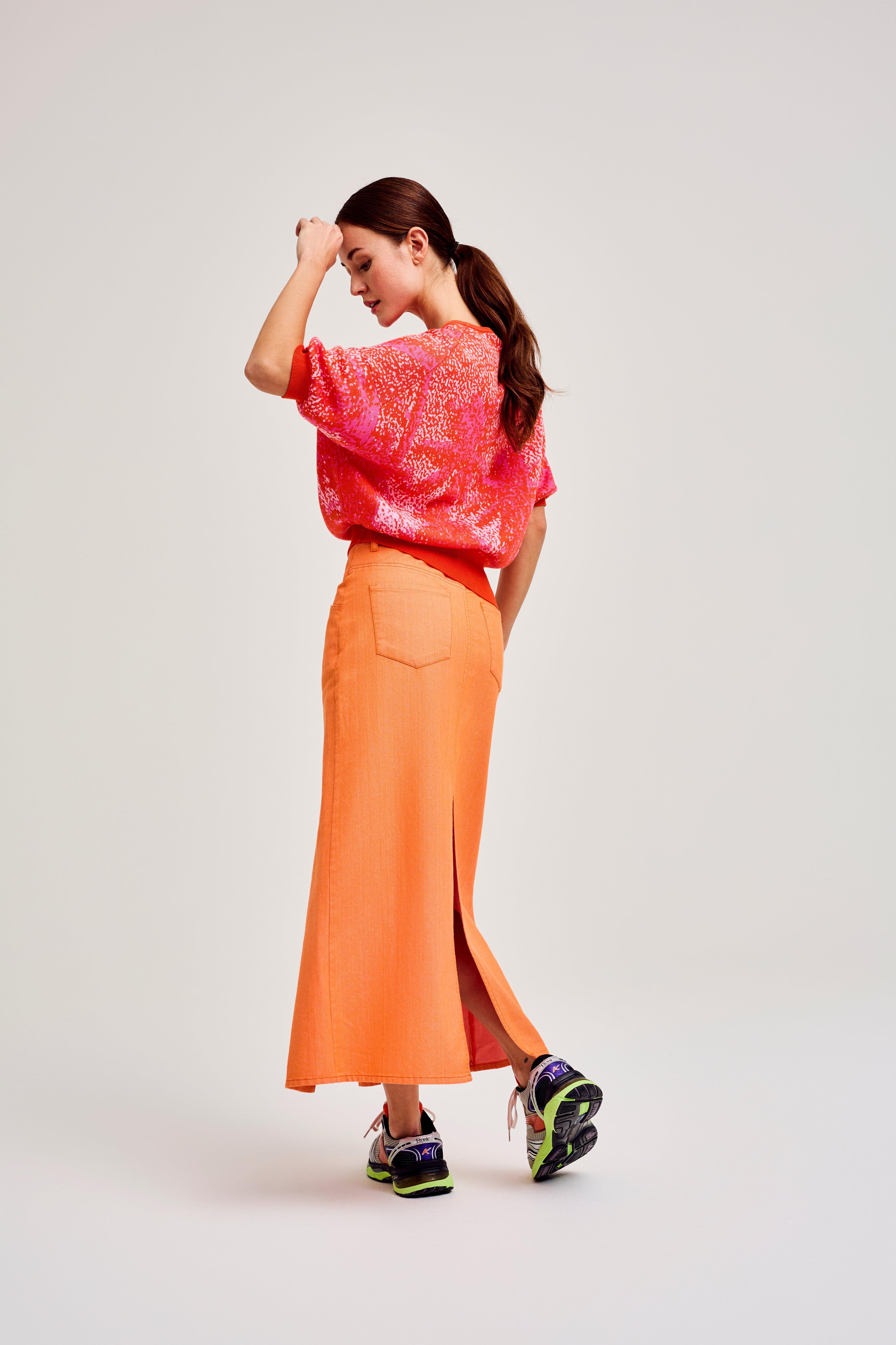 CKS Dames - PORTAL - knitted top - orange