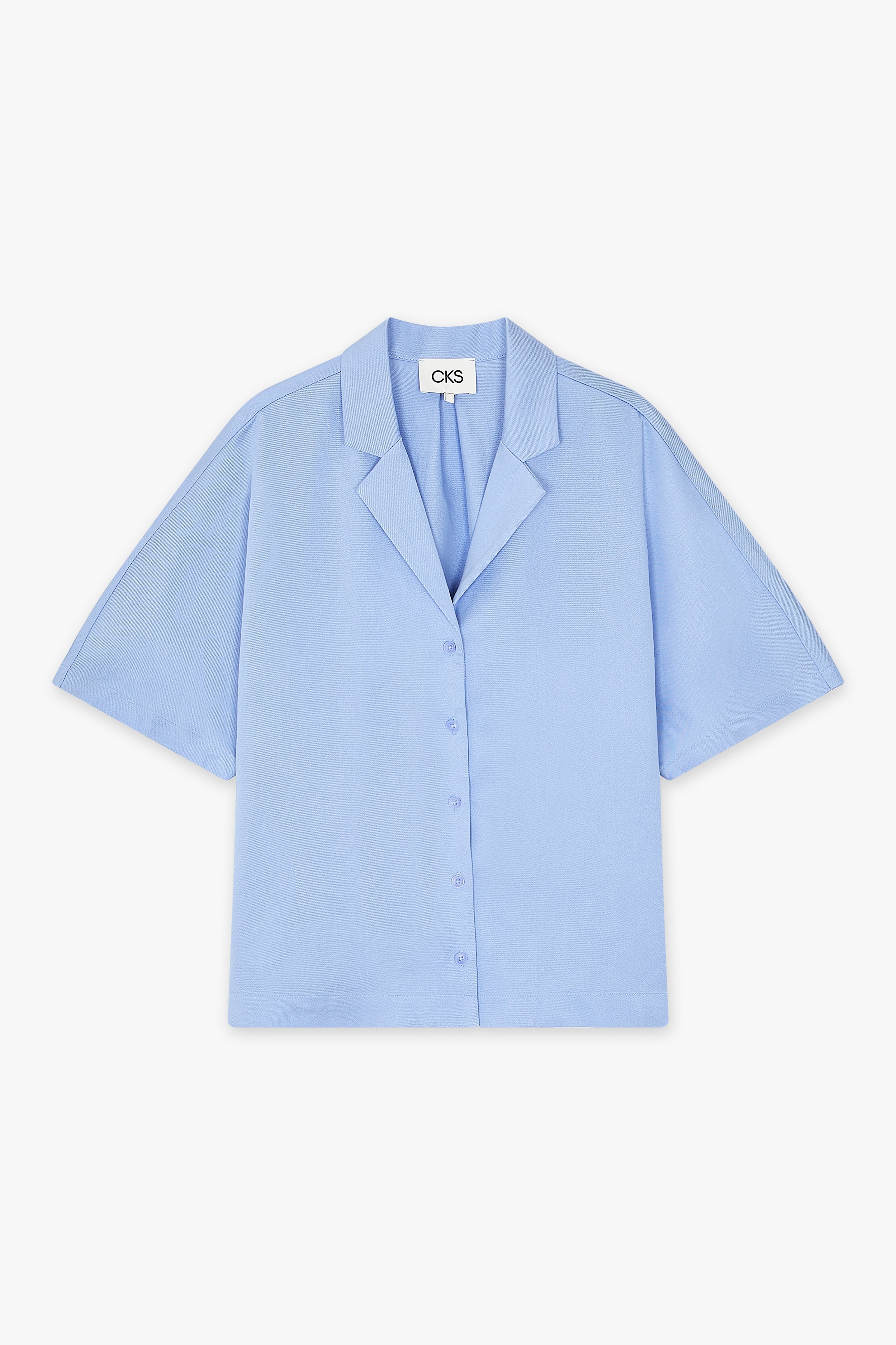 CKS Dames - RONELA - blouse korte mouwen - lichtblauw
