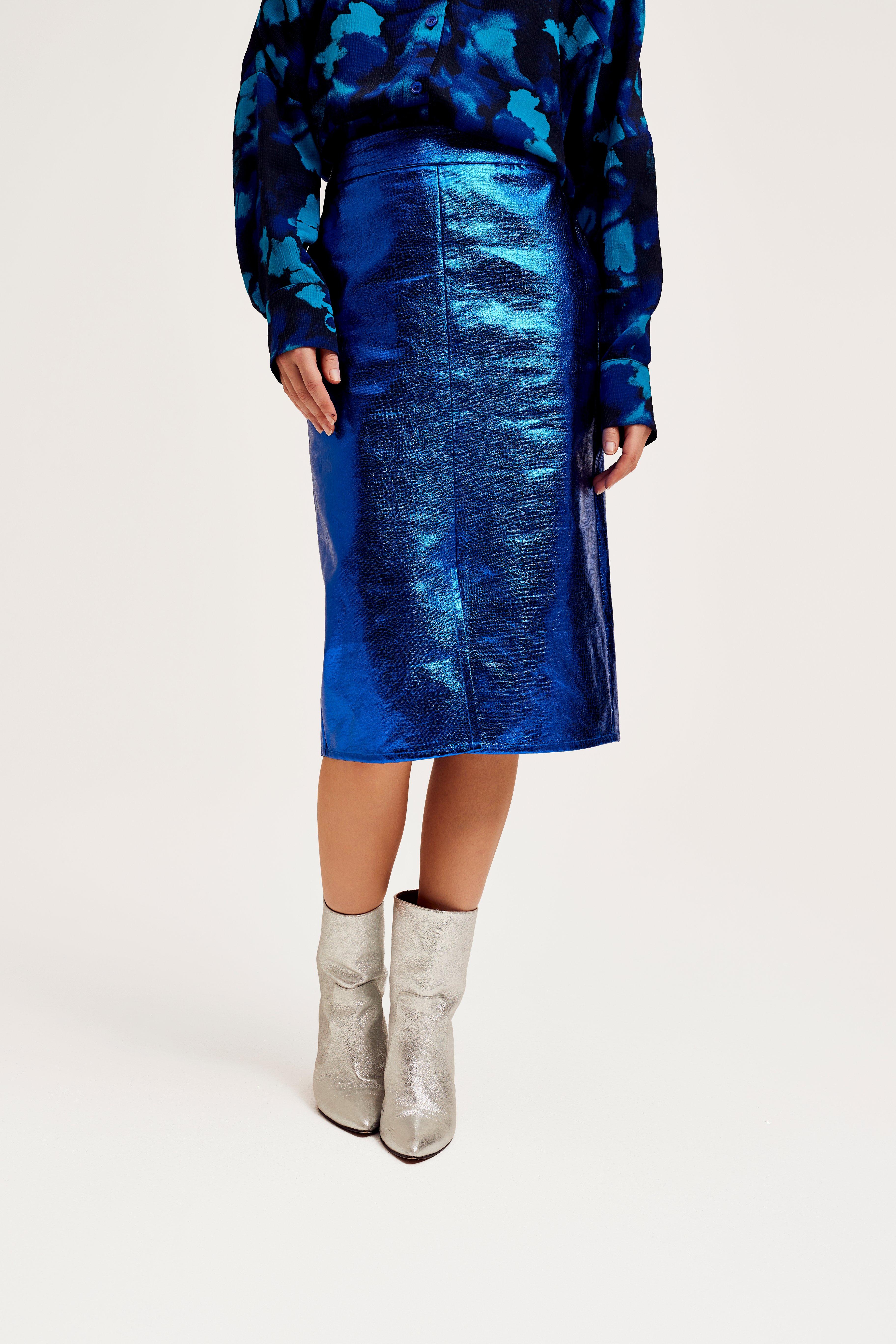 CKS Dames - RIMIDI - midi skirt - blue