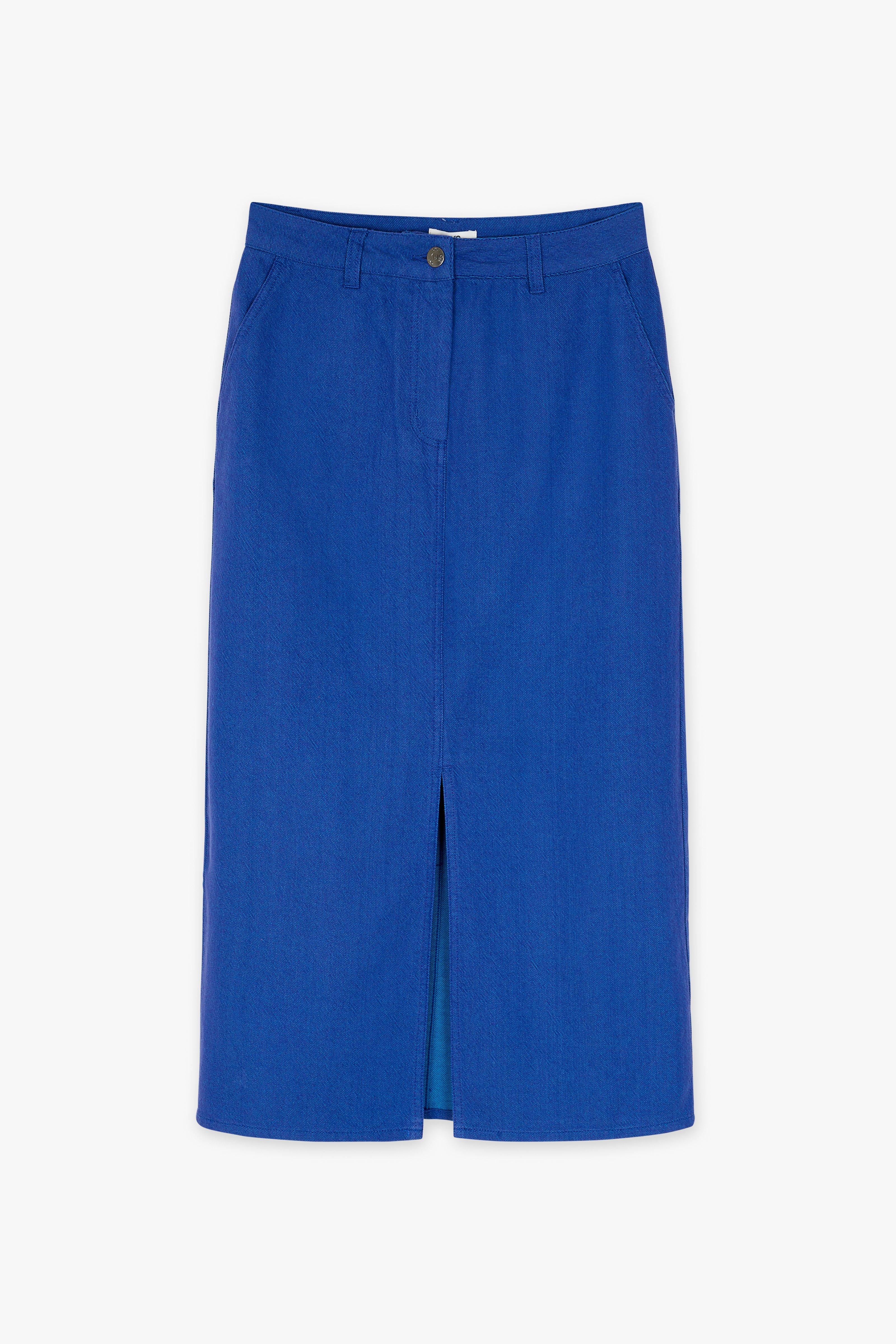 CKS Dames - SKIPPER - midi skirt - blue