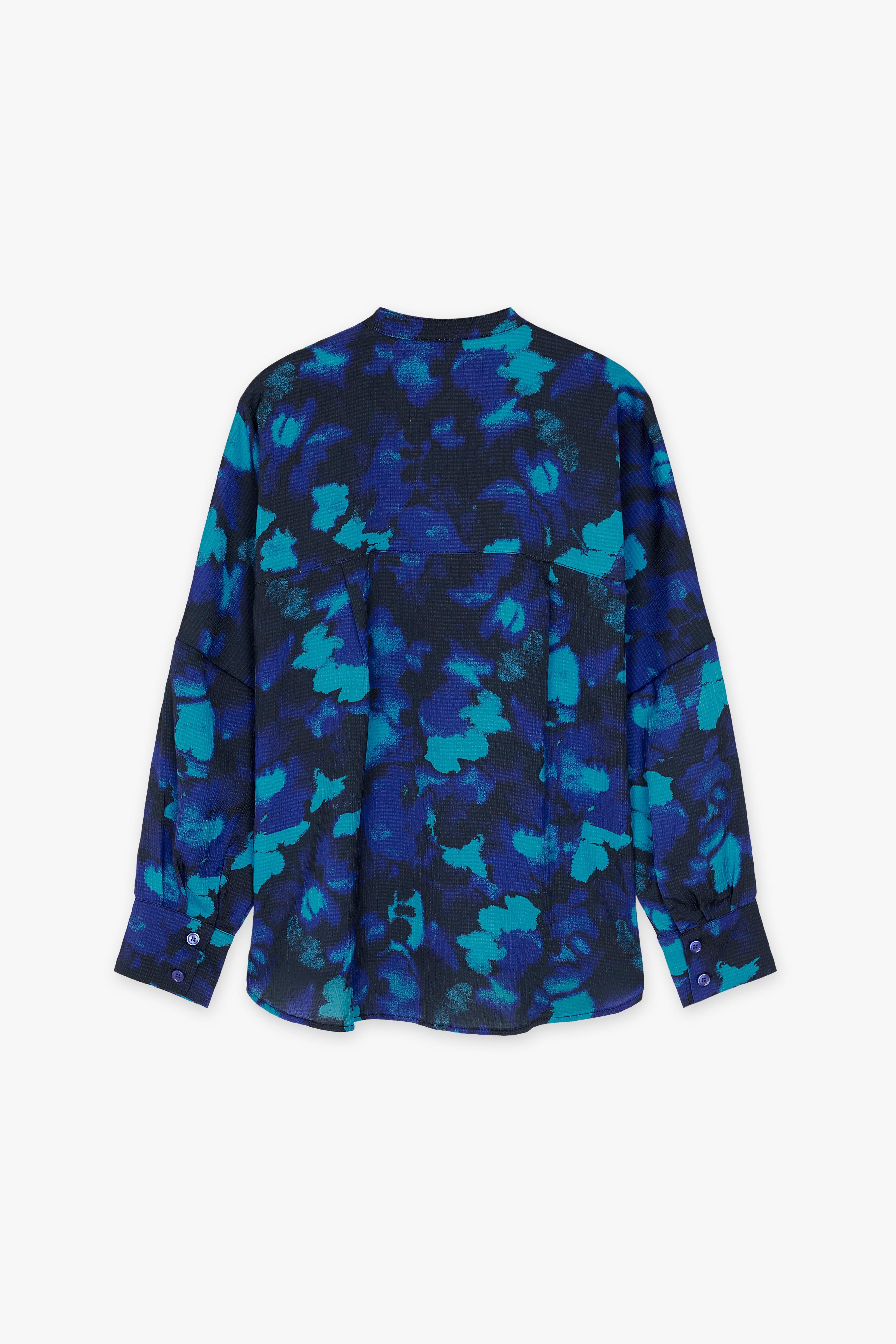 CKS Dames - JAZNA - Bluse Kurze Ärmel - Dunkelblau