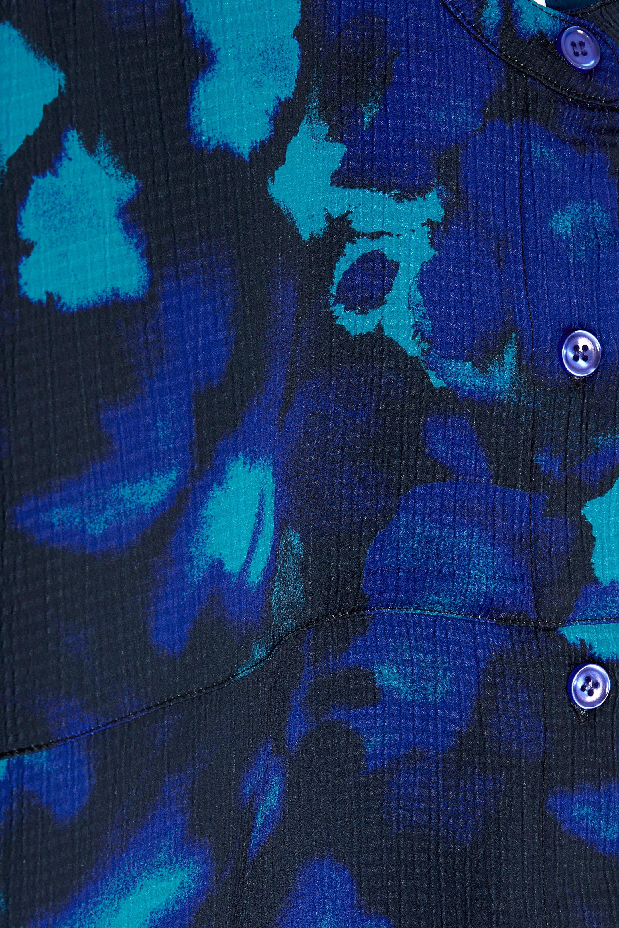 CKS Dames - JAZNA - Bluse Kurze Ärmel - Dunkelblau