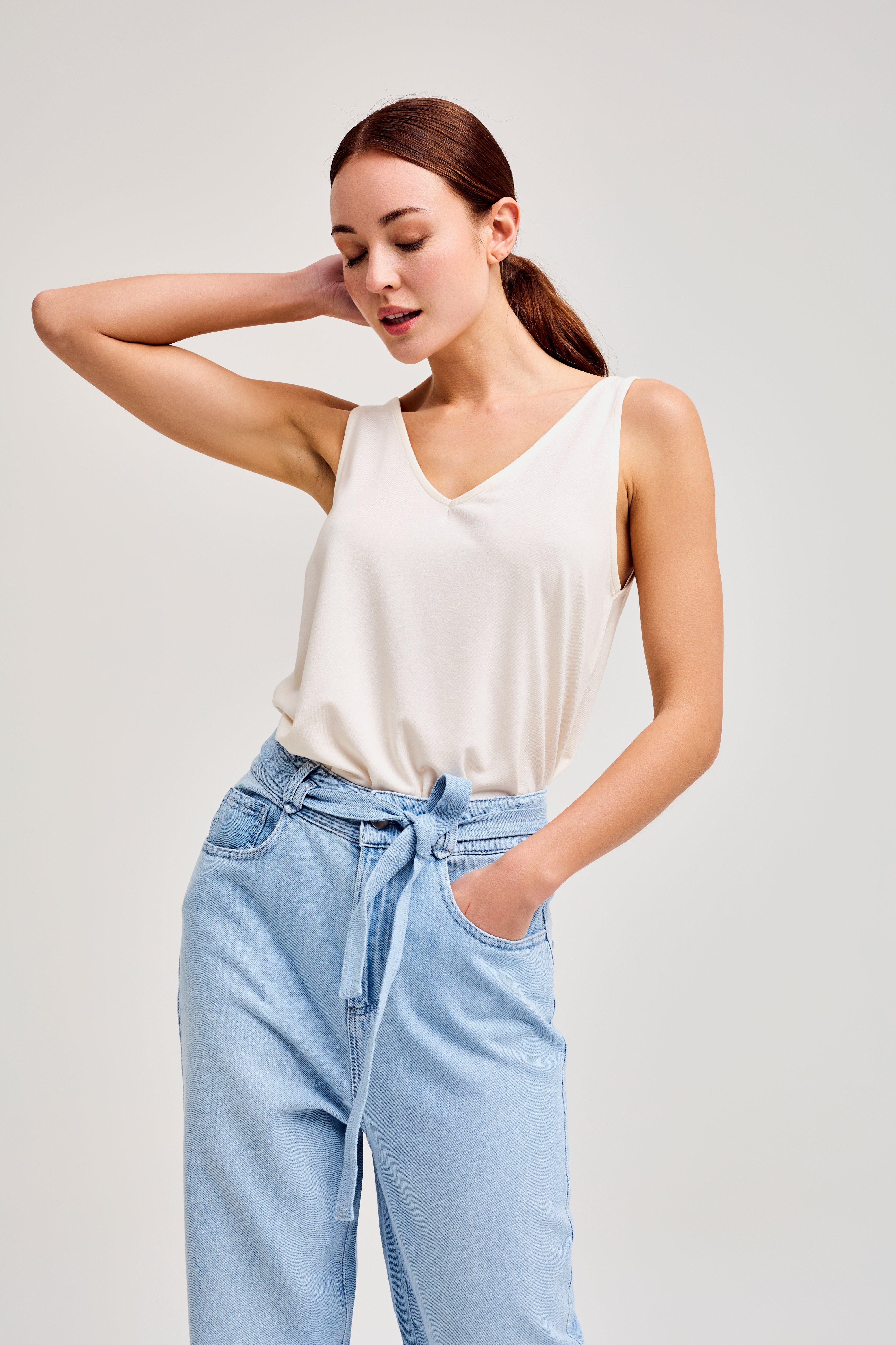 CKS - NUMIKA - mouwloze top - wit