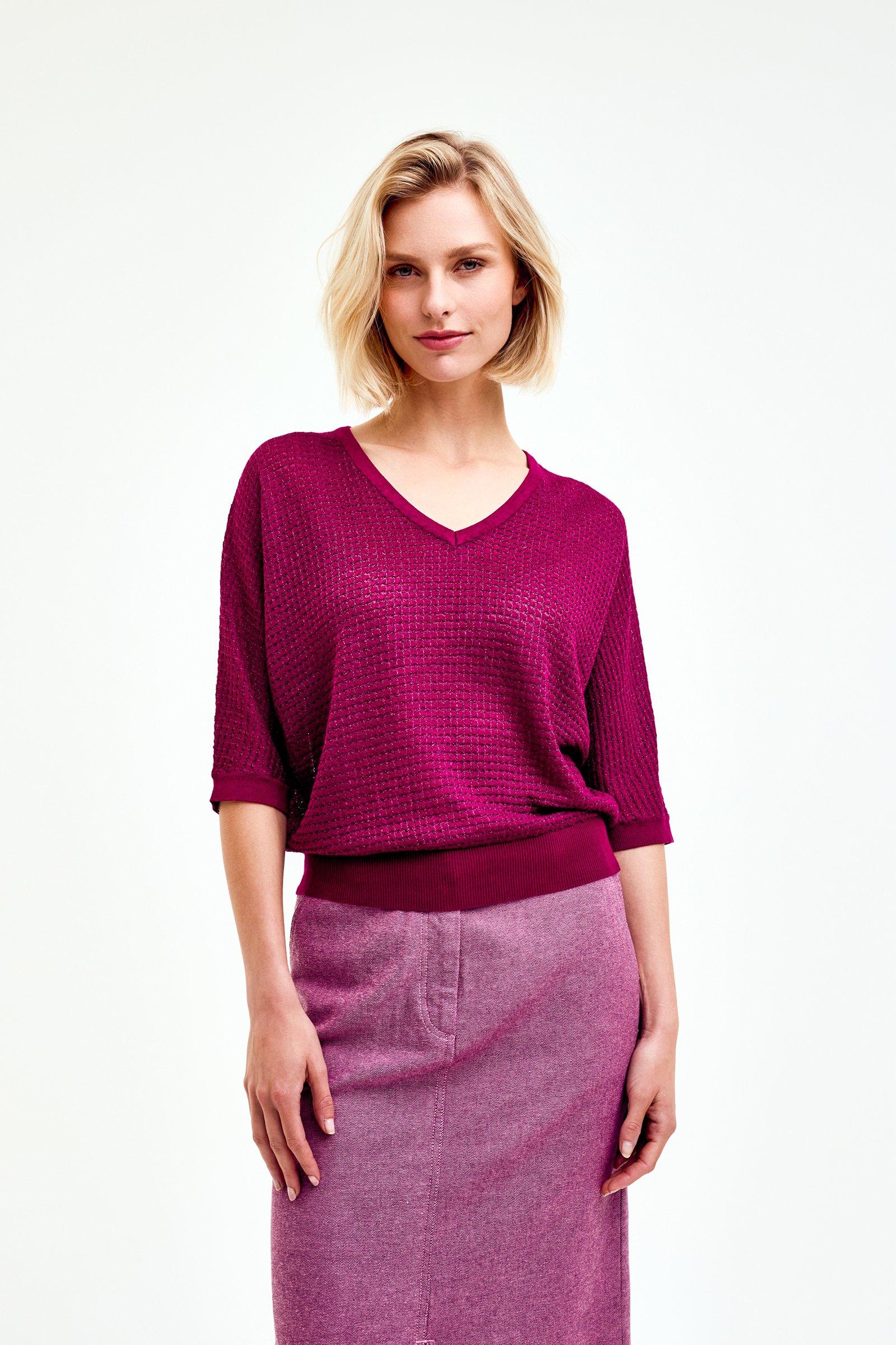 CKS Dames - PRIK - knitted top - purple