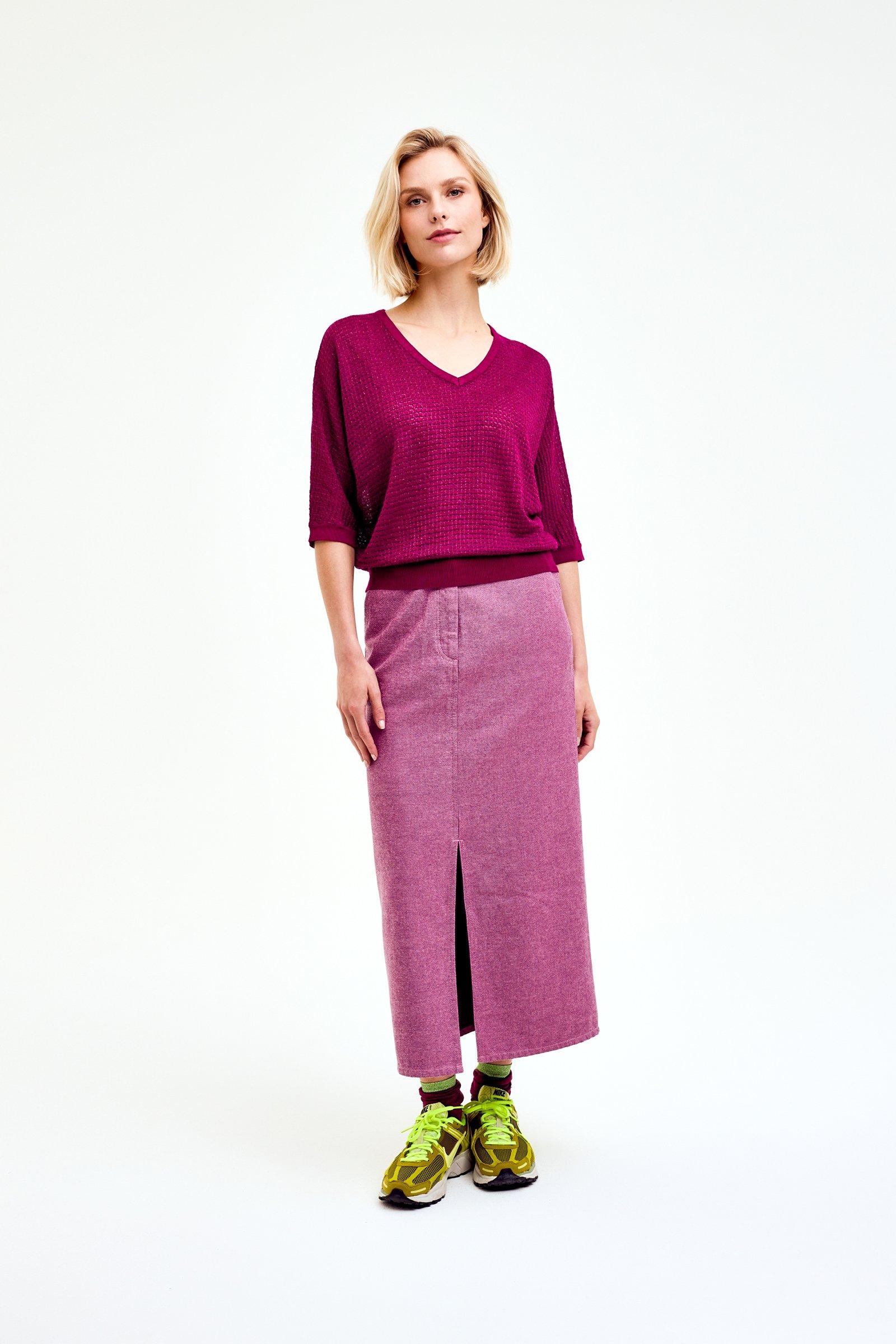 CKS Dames - PRIK - knitted top - purple