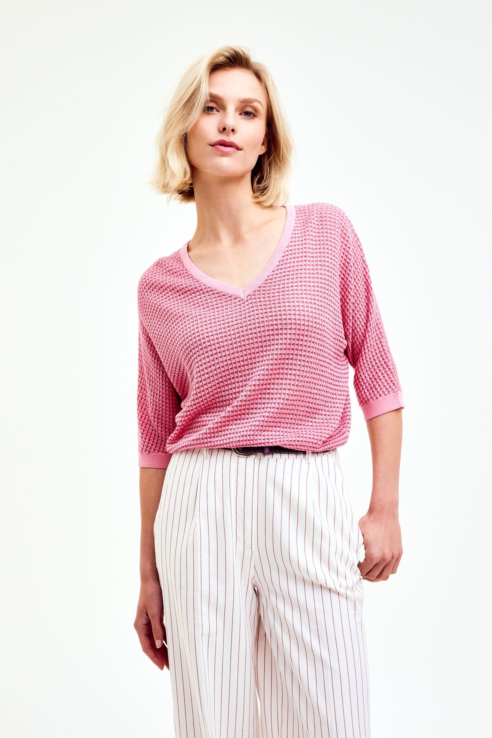 CKS Dames - PRIK - knitted top - light pink