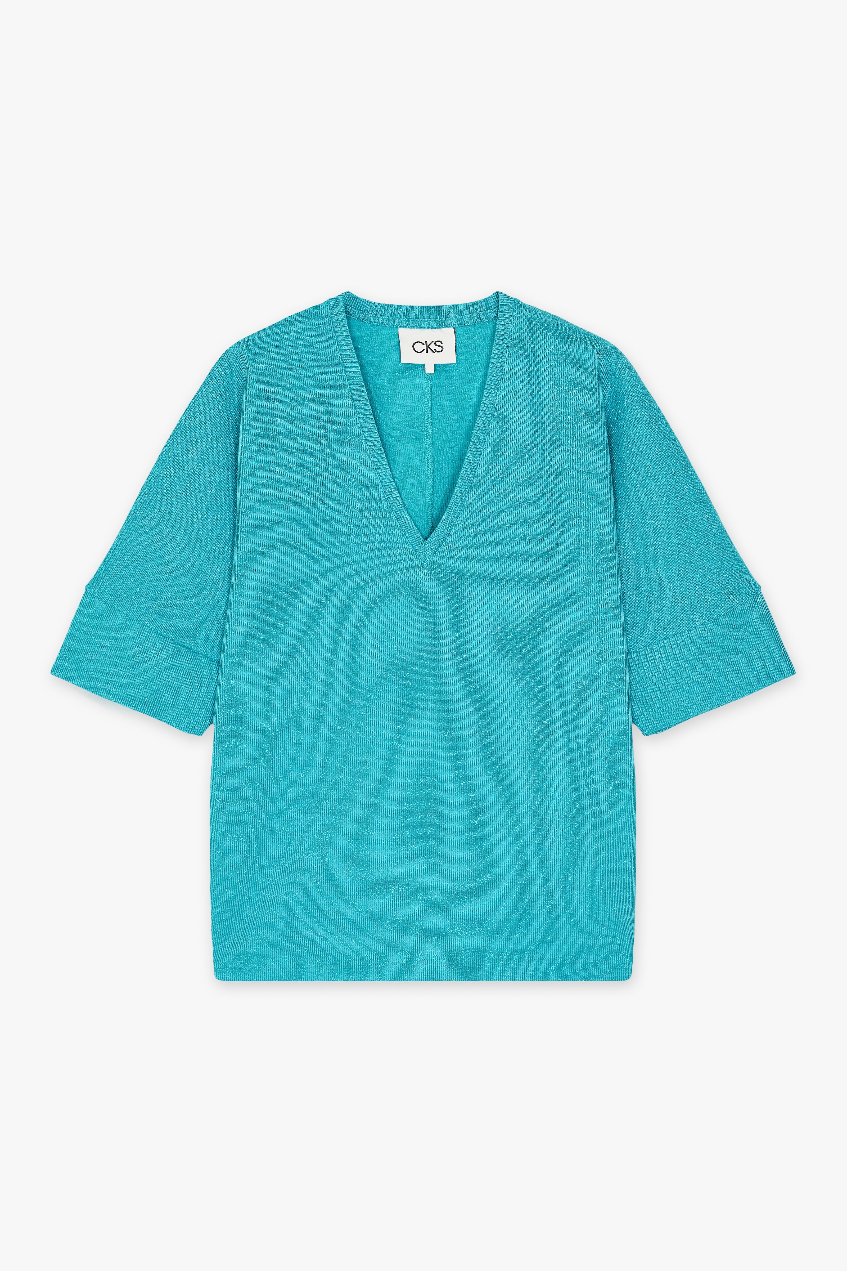 CKS Dames - ELDODEEP - t-shirt korte mouwen - intens blauw