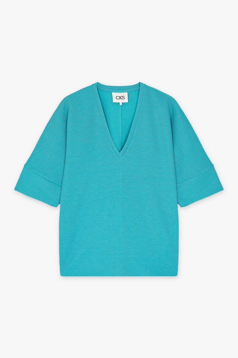 CKS Dames - ELDODEEP - t-shirt short sleeves - vivid blue