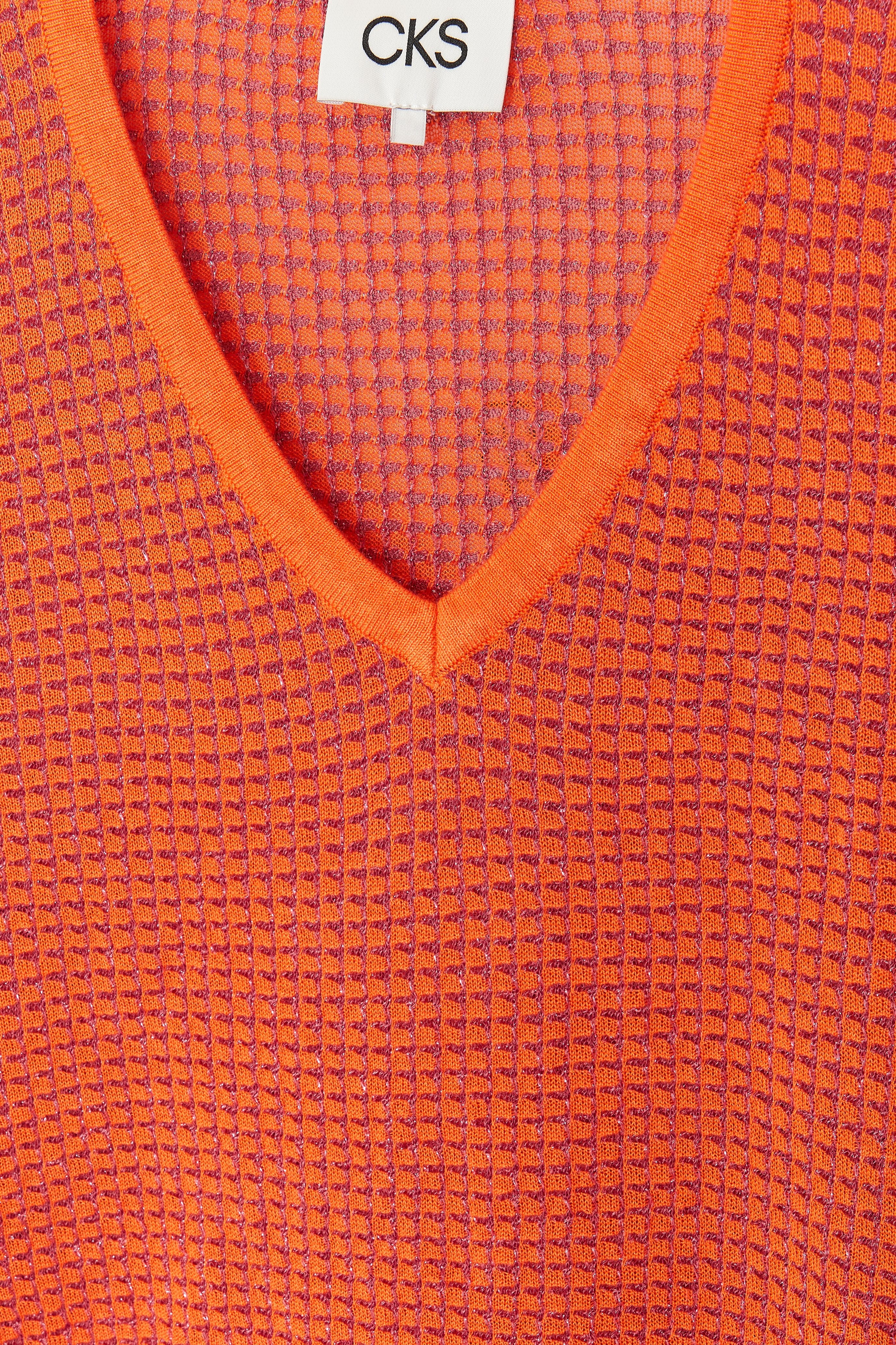 CKS Dames - PRIK - knitted top - bright orange