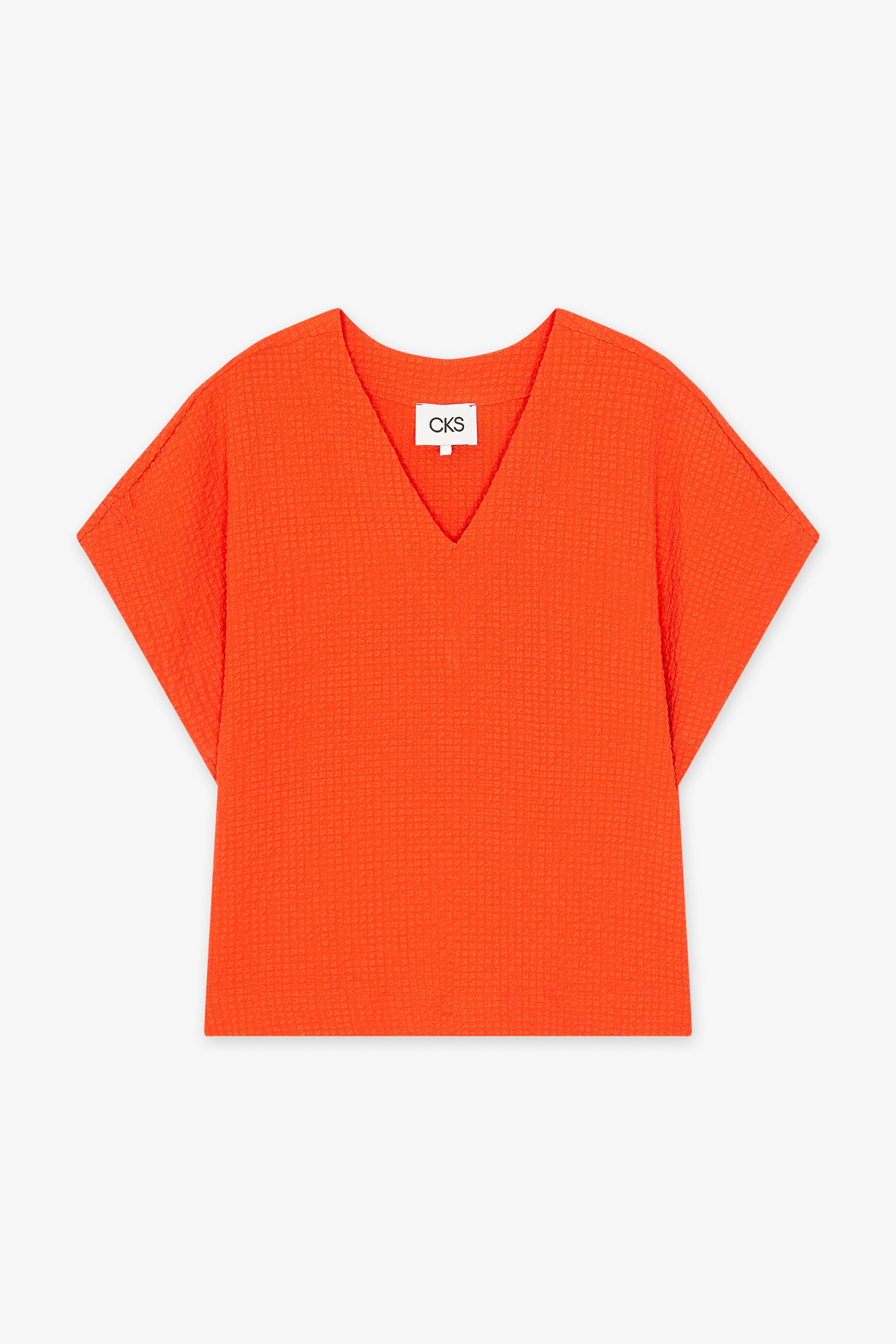 CKS Dames - SABA - Bluse Lange Ärmel - Hellorange