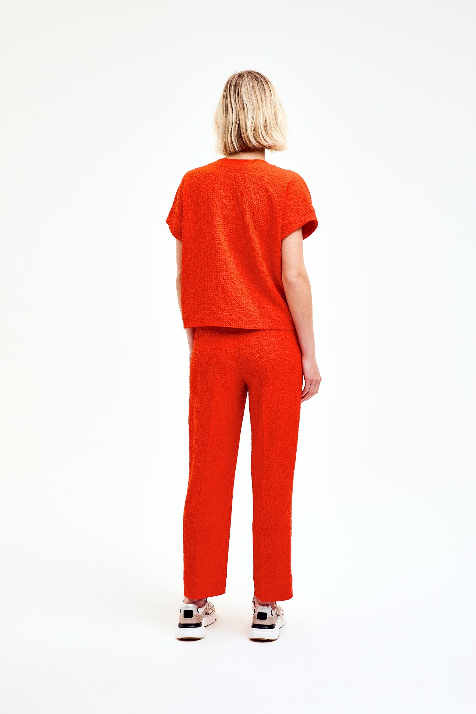 CKS Dames - SAGES - pantalon à la cheville - orange vif