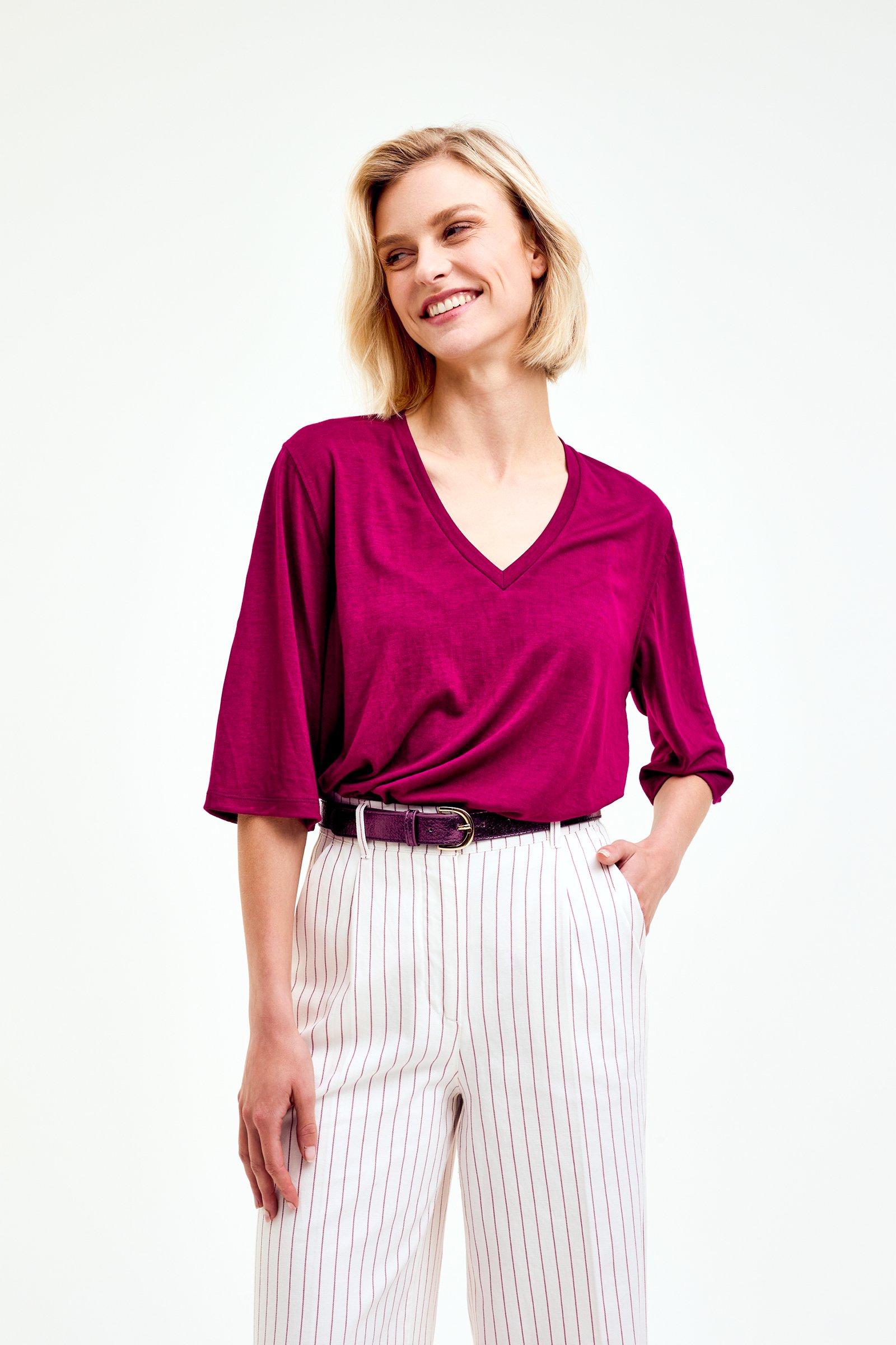 CKS Dames - SAVI - t-shirt short sleeves - purple