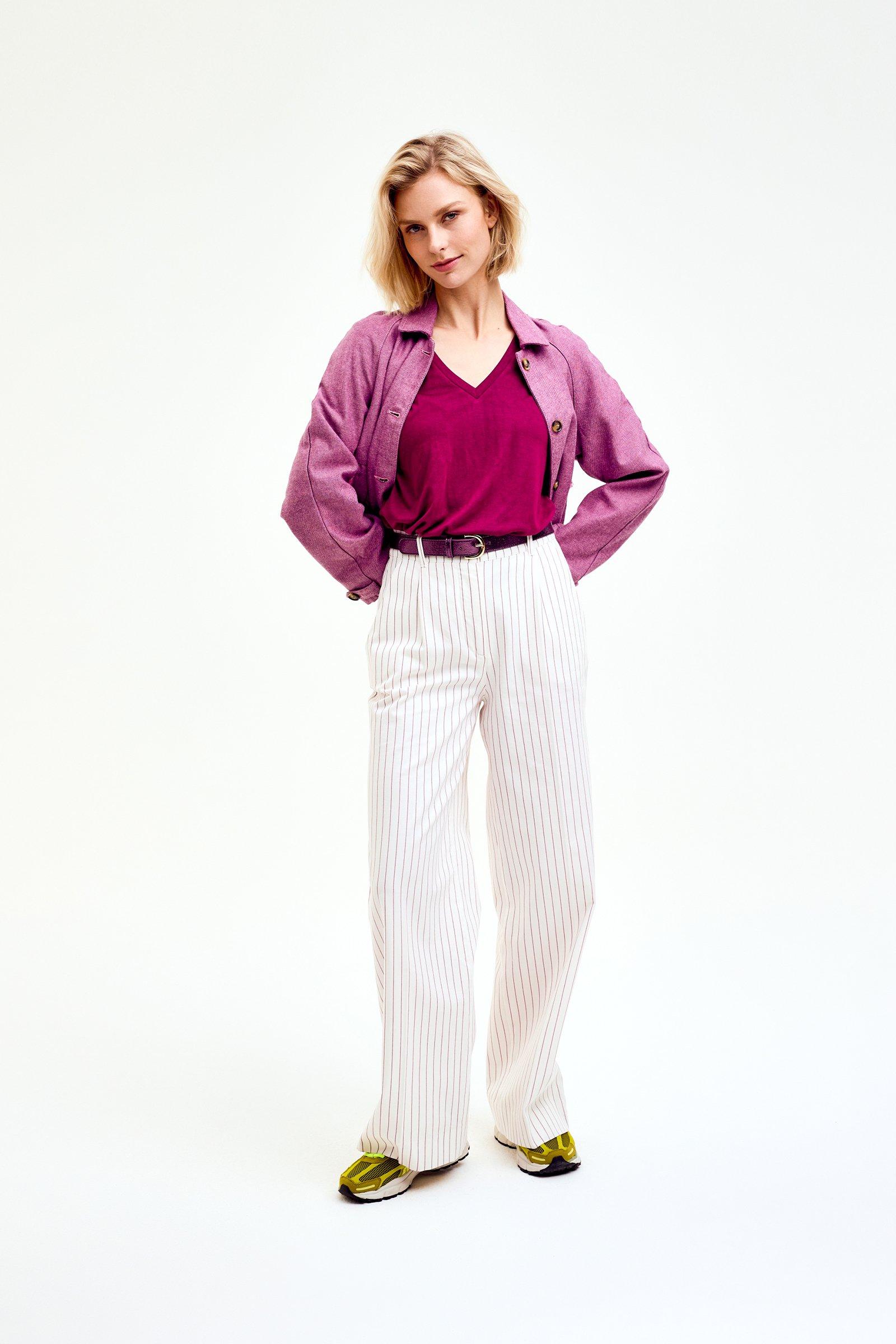CKS Dames - SAVI - T-Shirt Kurzarm - Violett