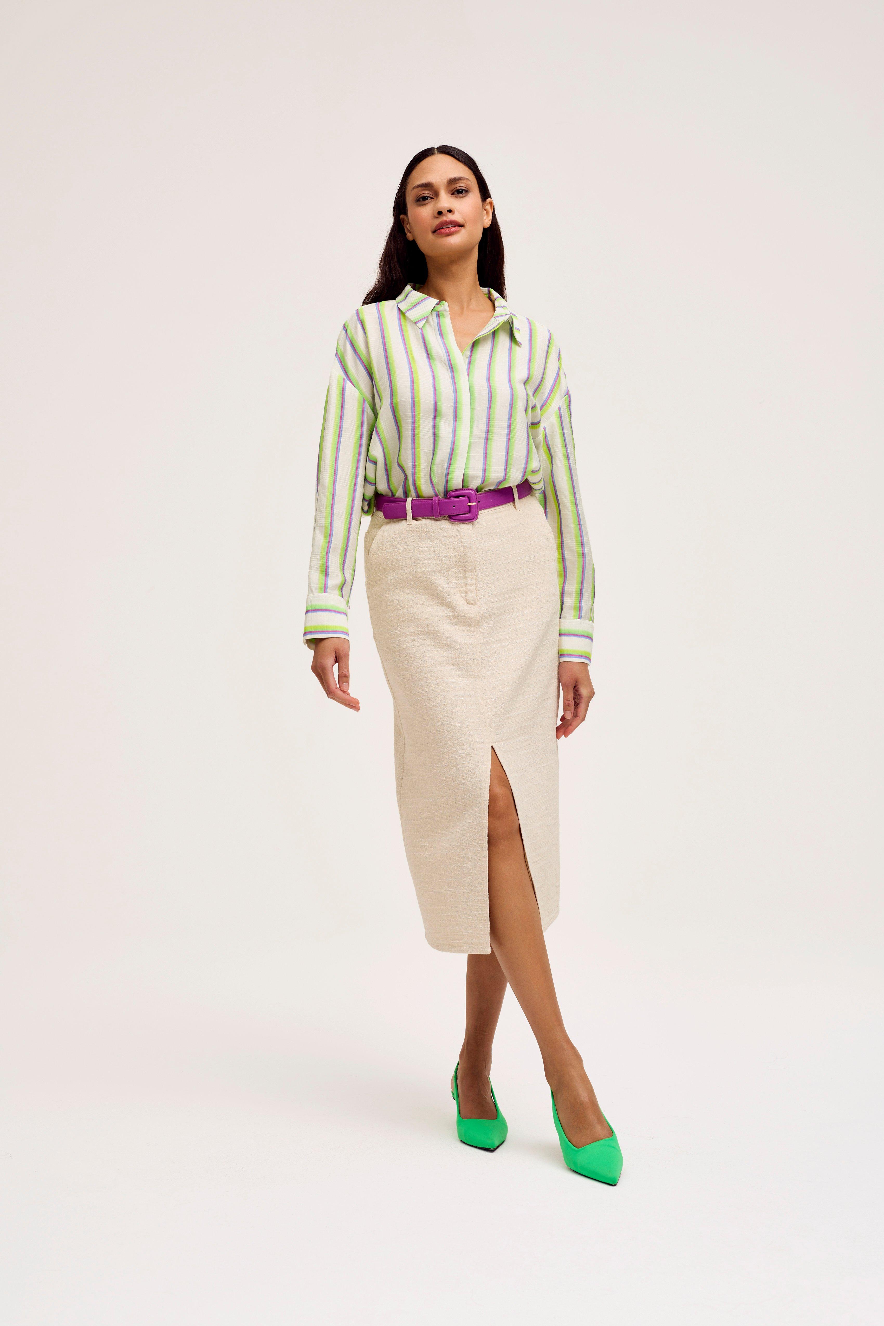 CKS Dames - SKIPPER - midi skirt - white