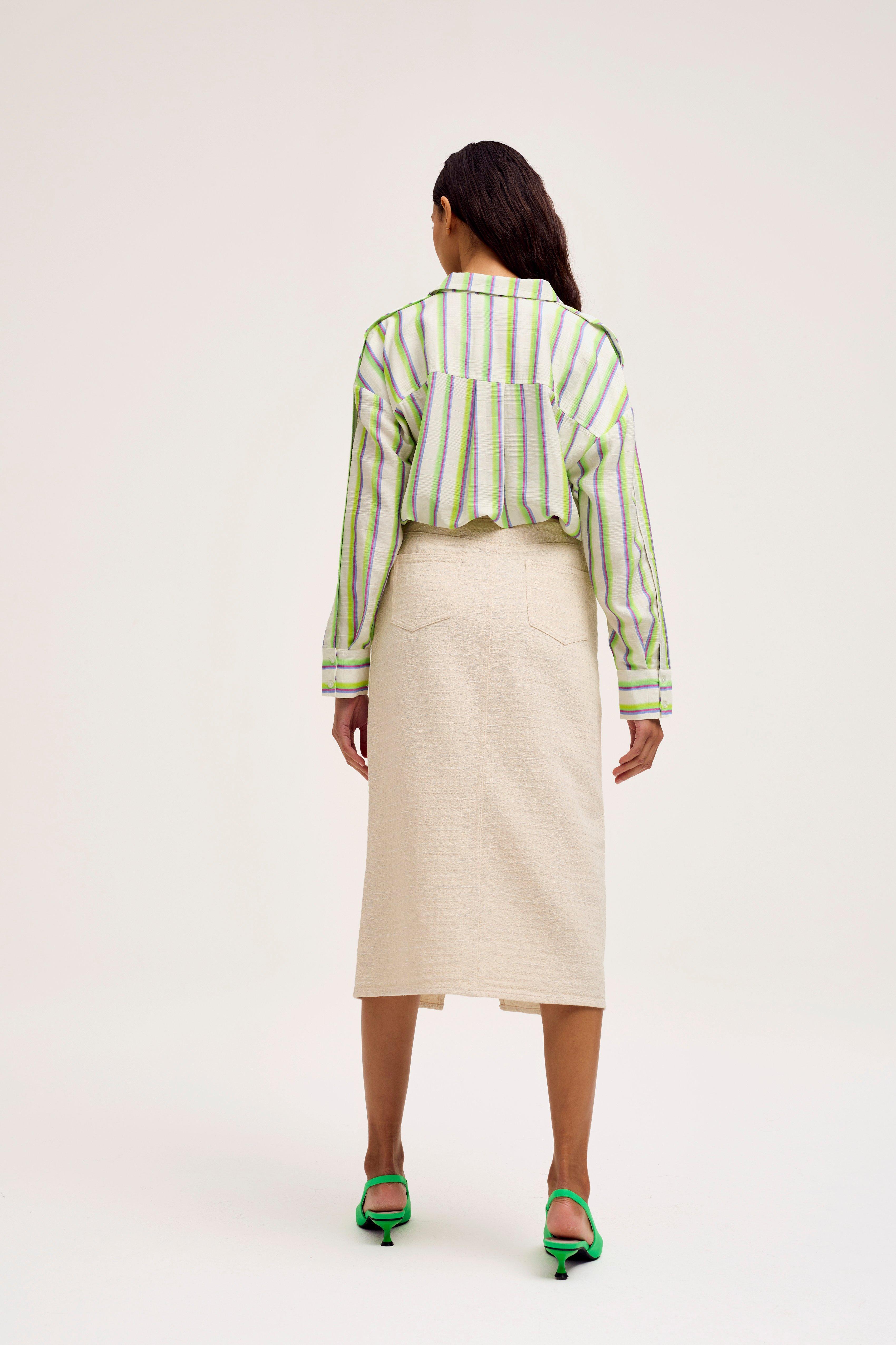 CKS Dames - SKIPPER - midi skirt - white