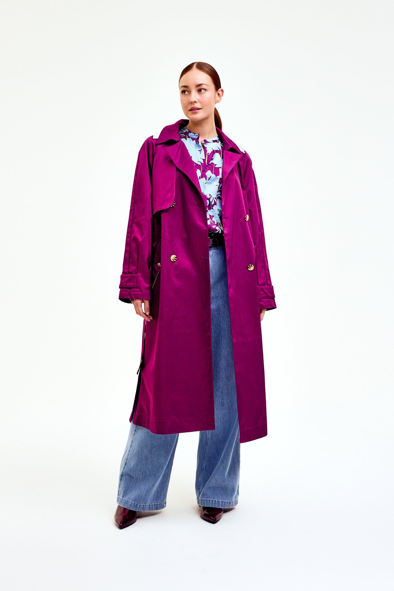 CKS Dames - COLE - anorak long - purple