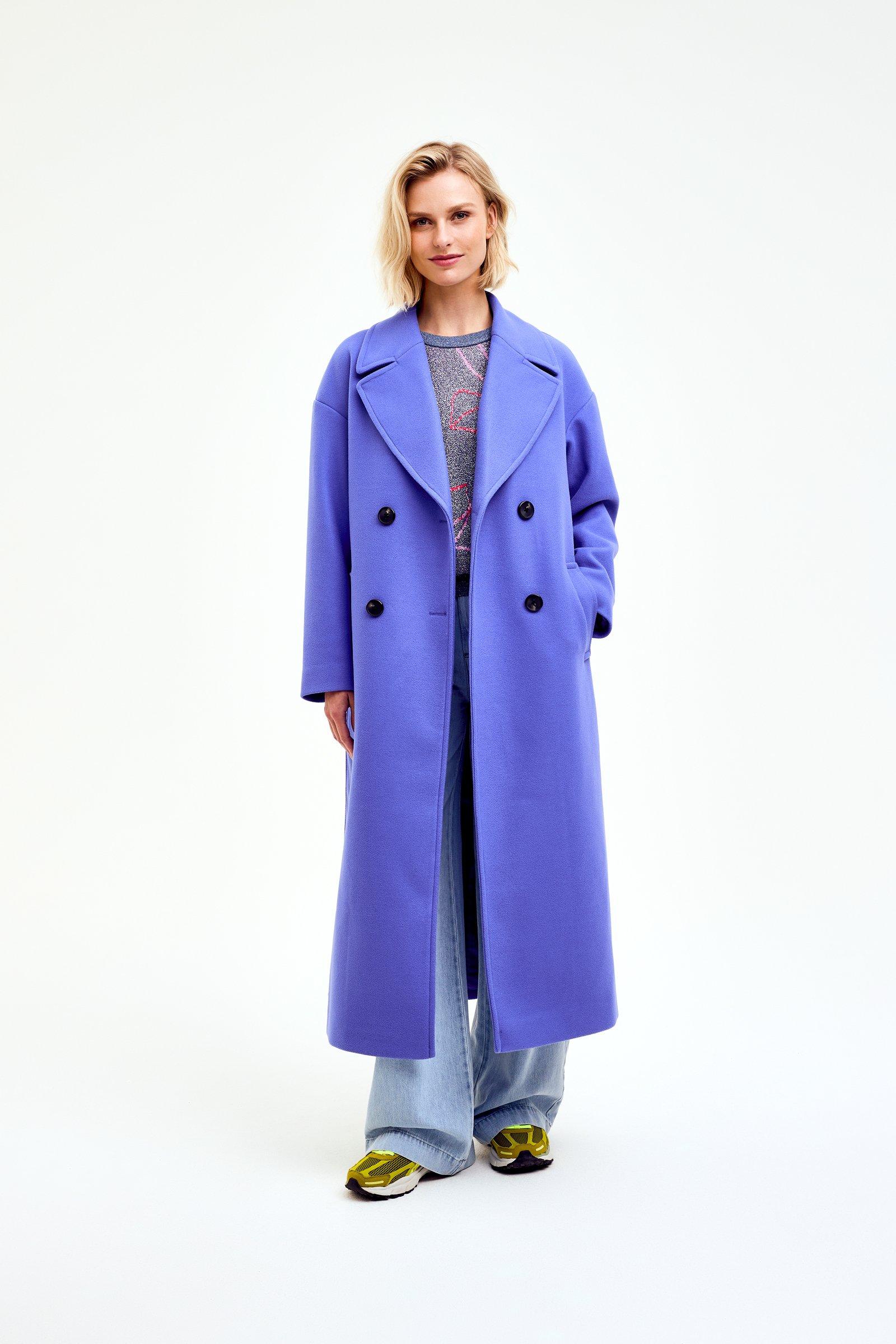 CKS Dames - COMFY - lange jas - blauw