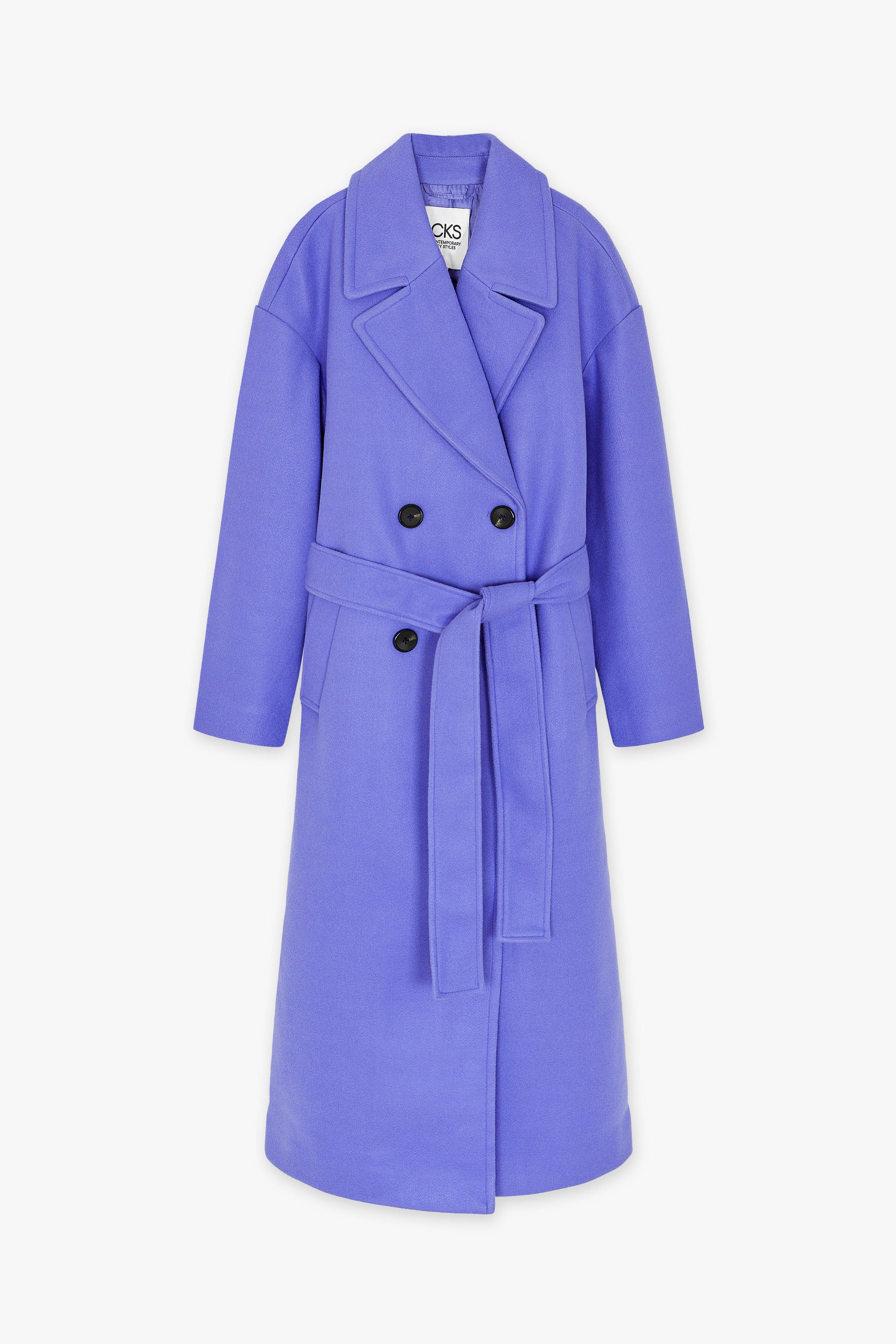 CKS Dames - COMFY - lange jas - blauw