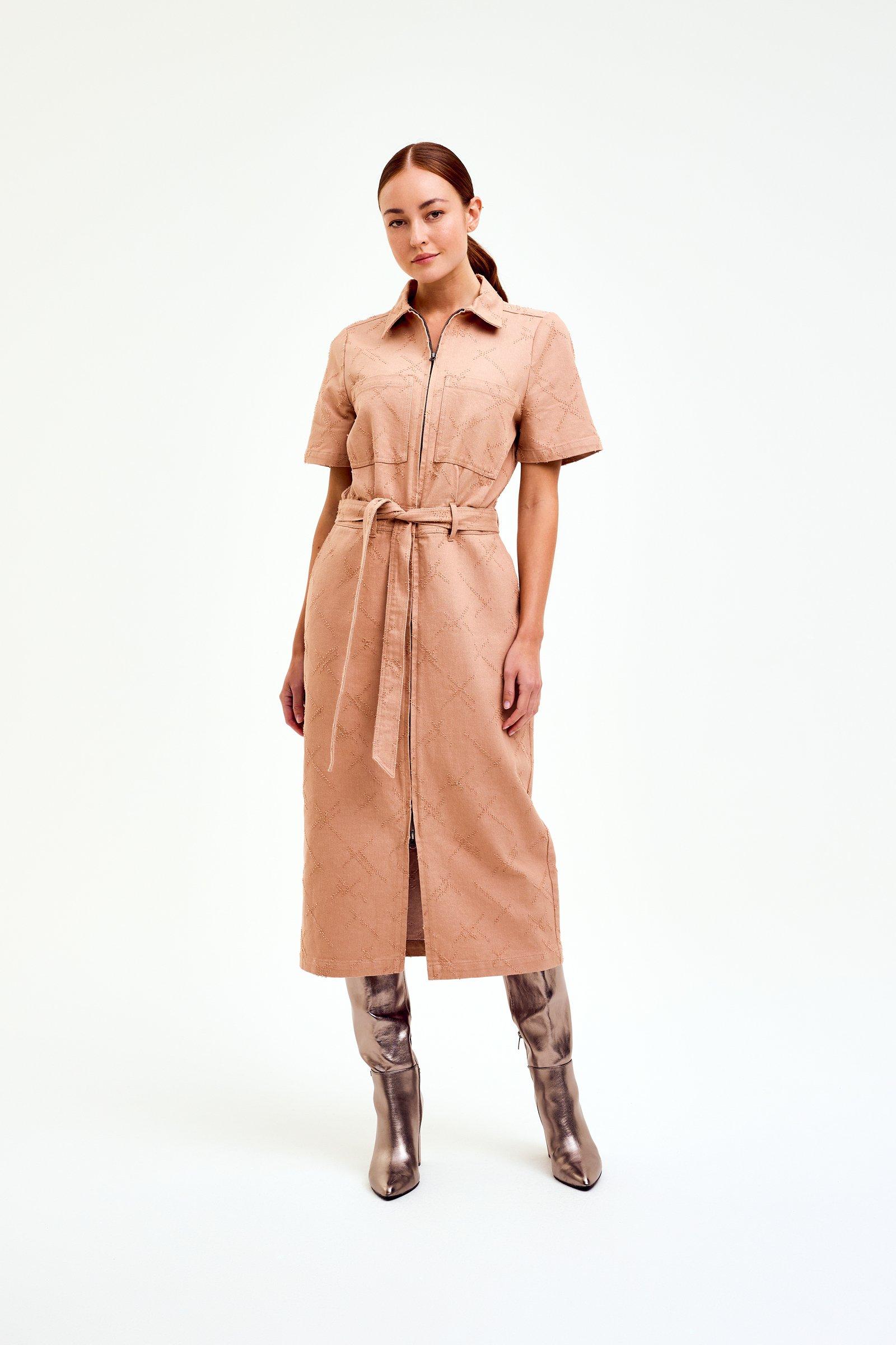 CKS Dames - DIEGO - Midi-Kleid - Beige
