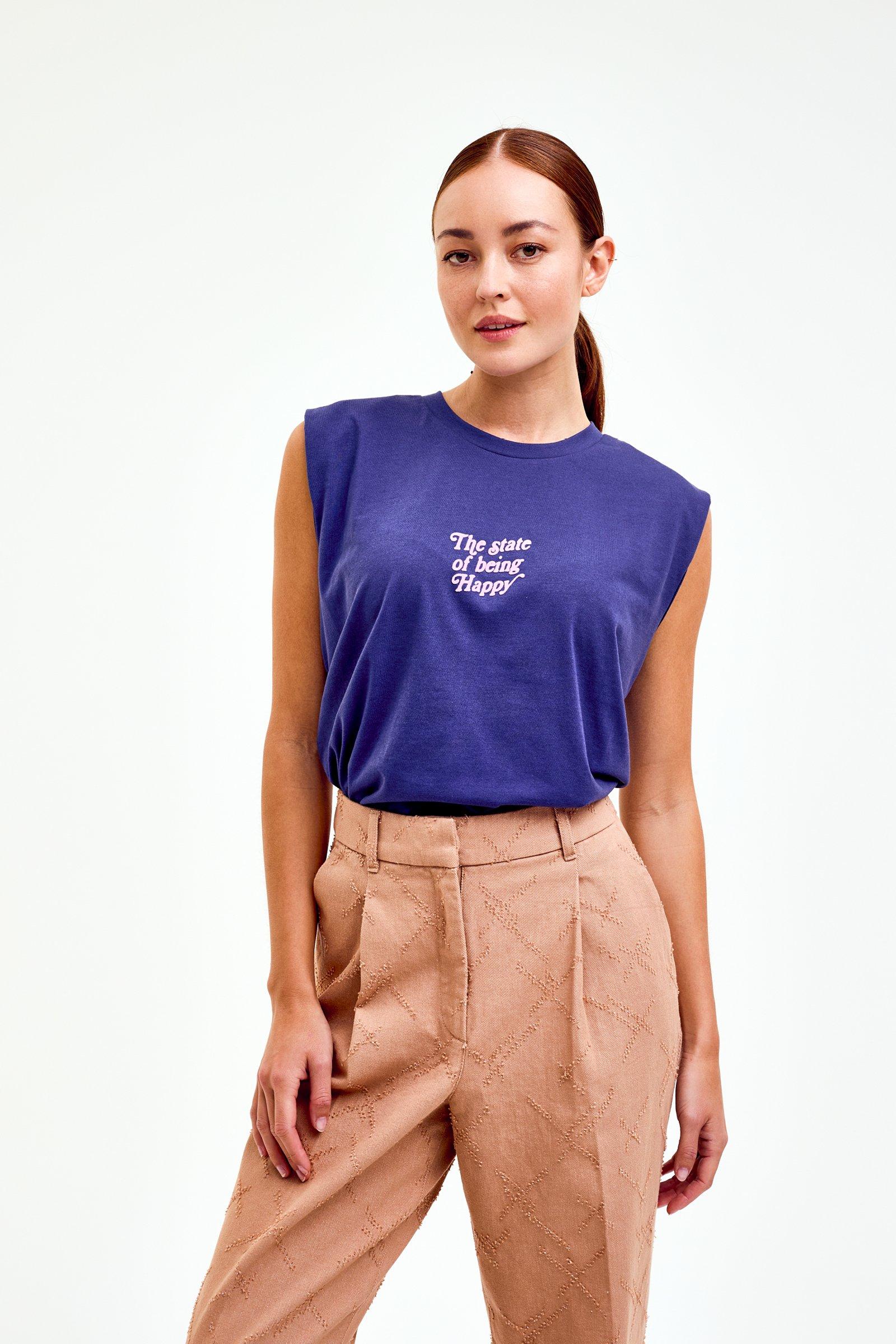 CKS Dames - LINDA - T-Shirt Kurzarm - Dunkelblau