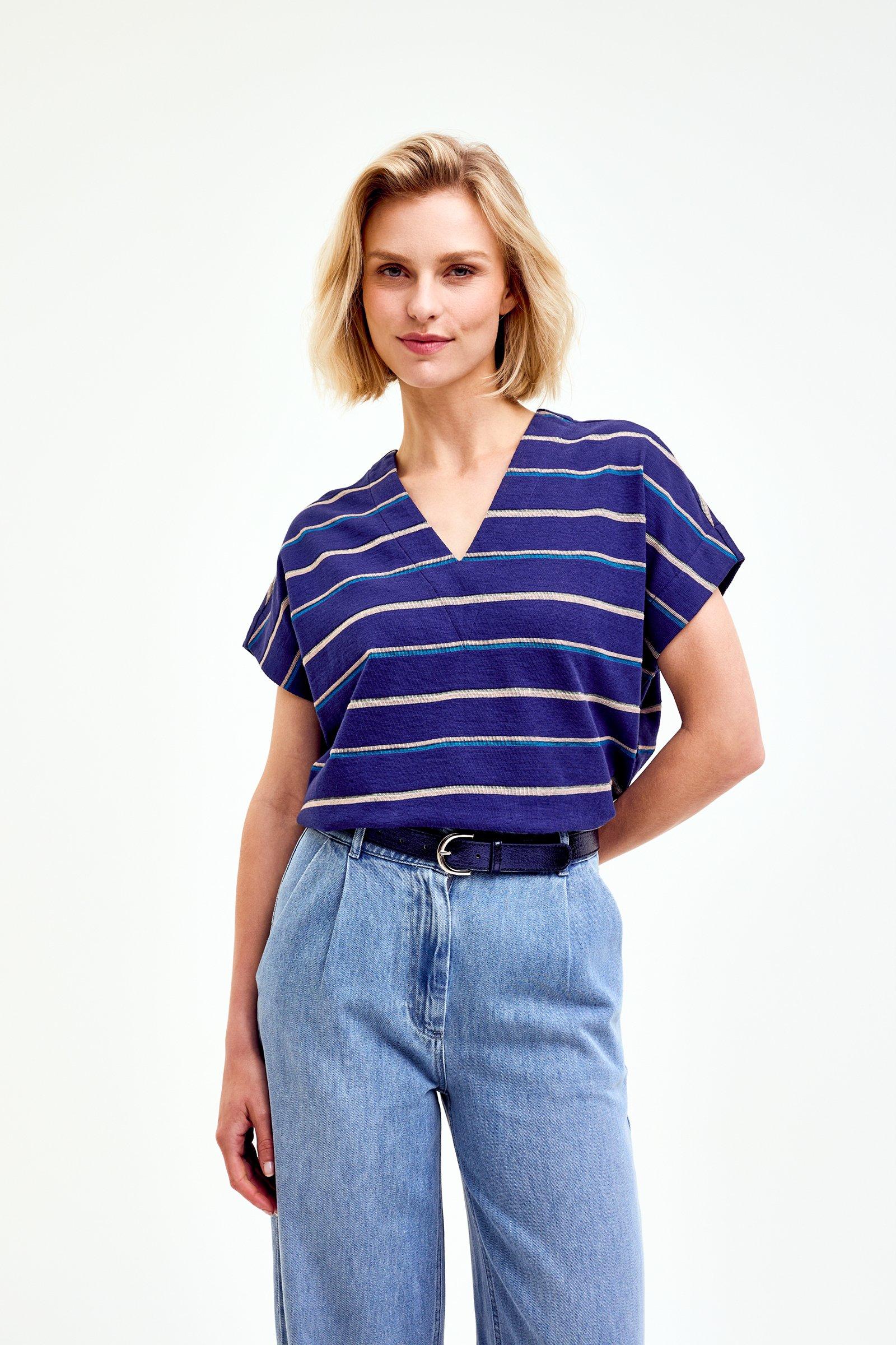 CKS Dames - SABA - t-shirt short sleeves - dark blue