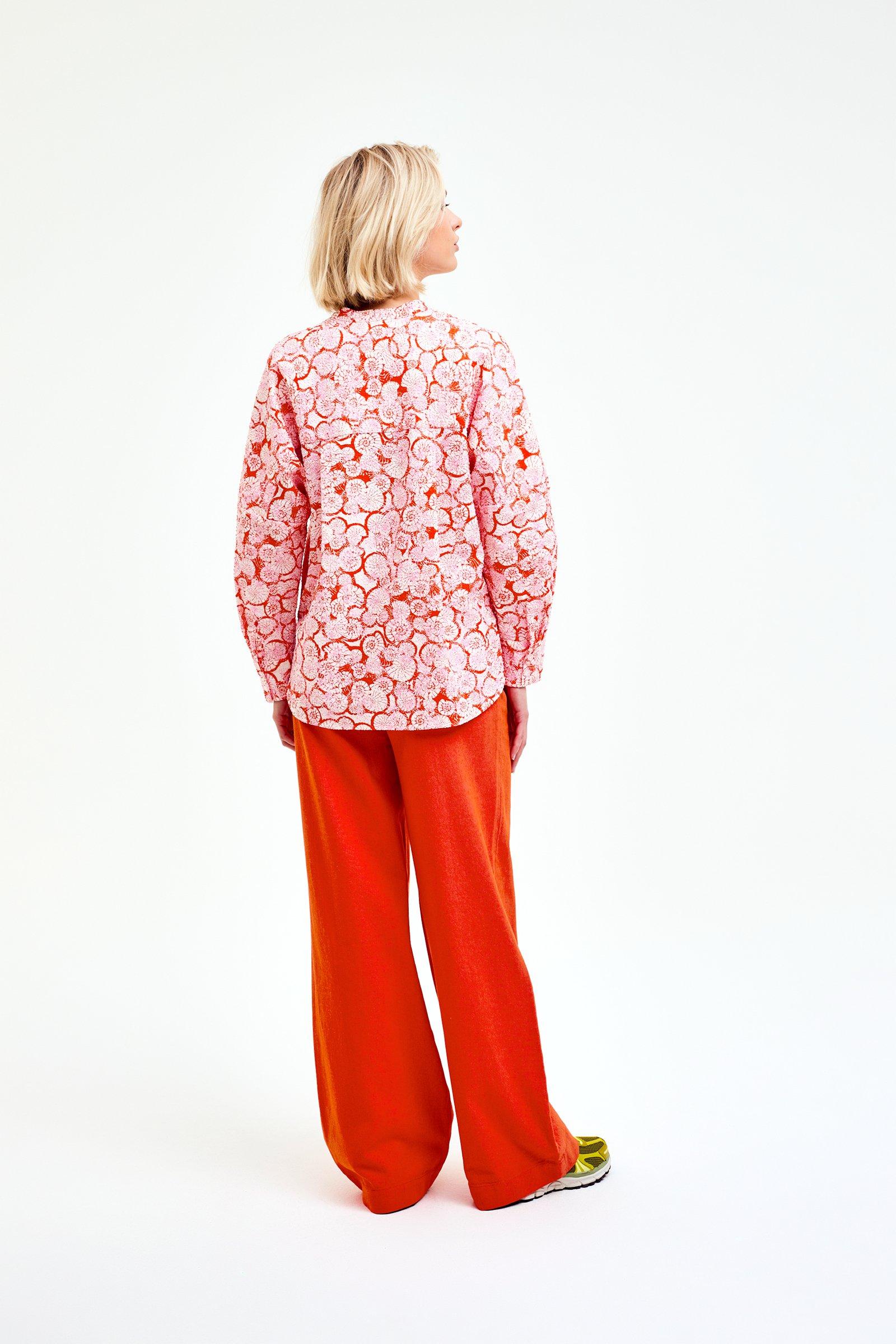 CKS Dames - SAZNA - blouse korte mouwen - feloranje