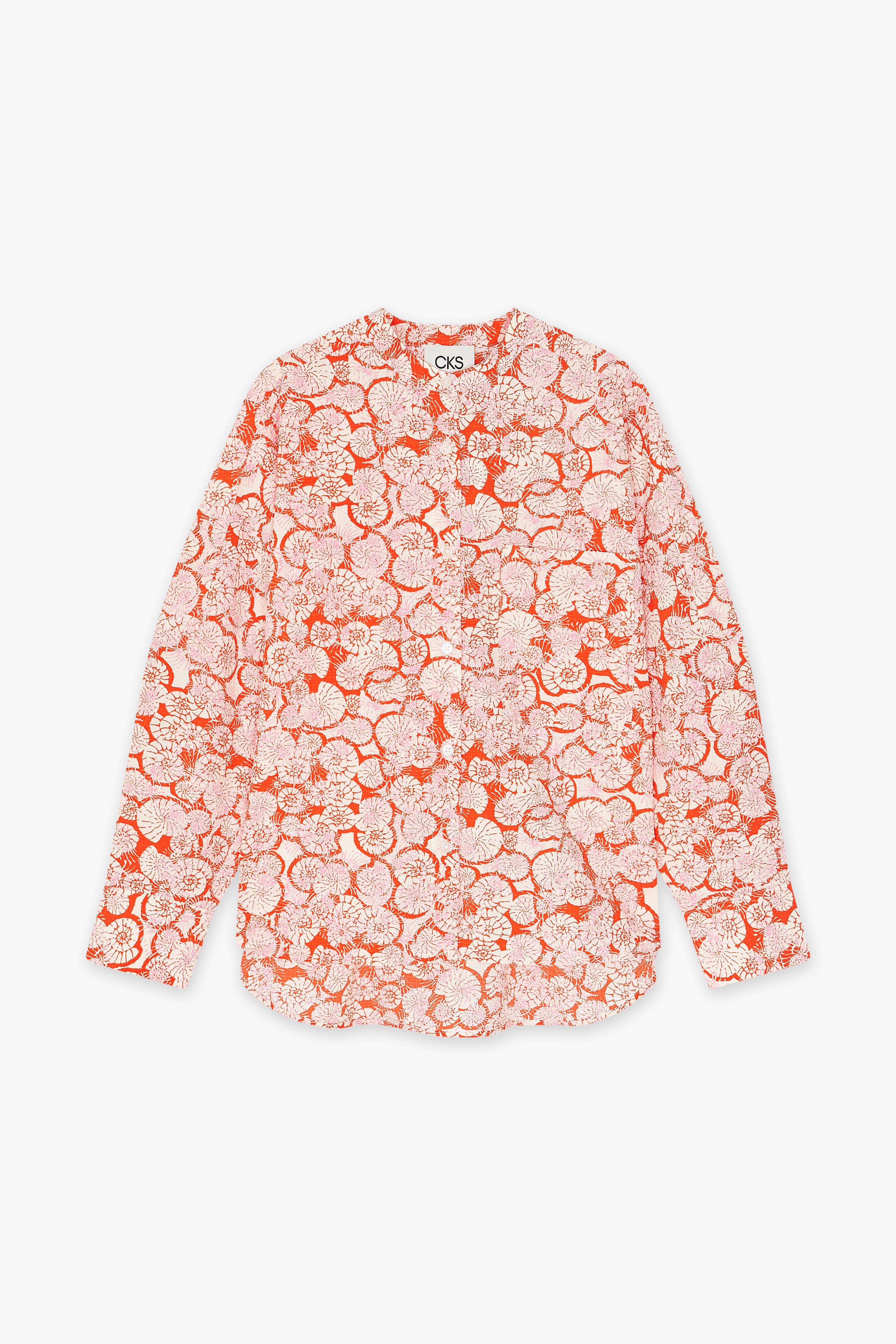 CKS Dames - SAZNA - blouse korte mouwen - feloranje