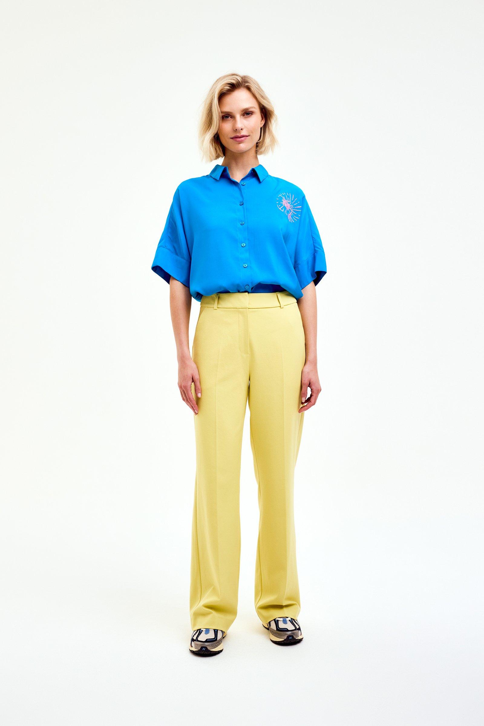 CKS Dames - SELAH - blouse lange mouwen - intens blauw
