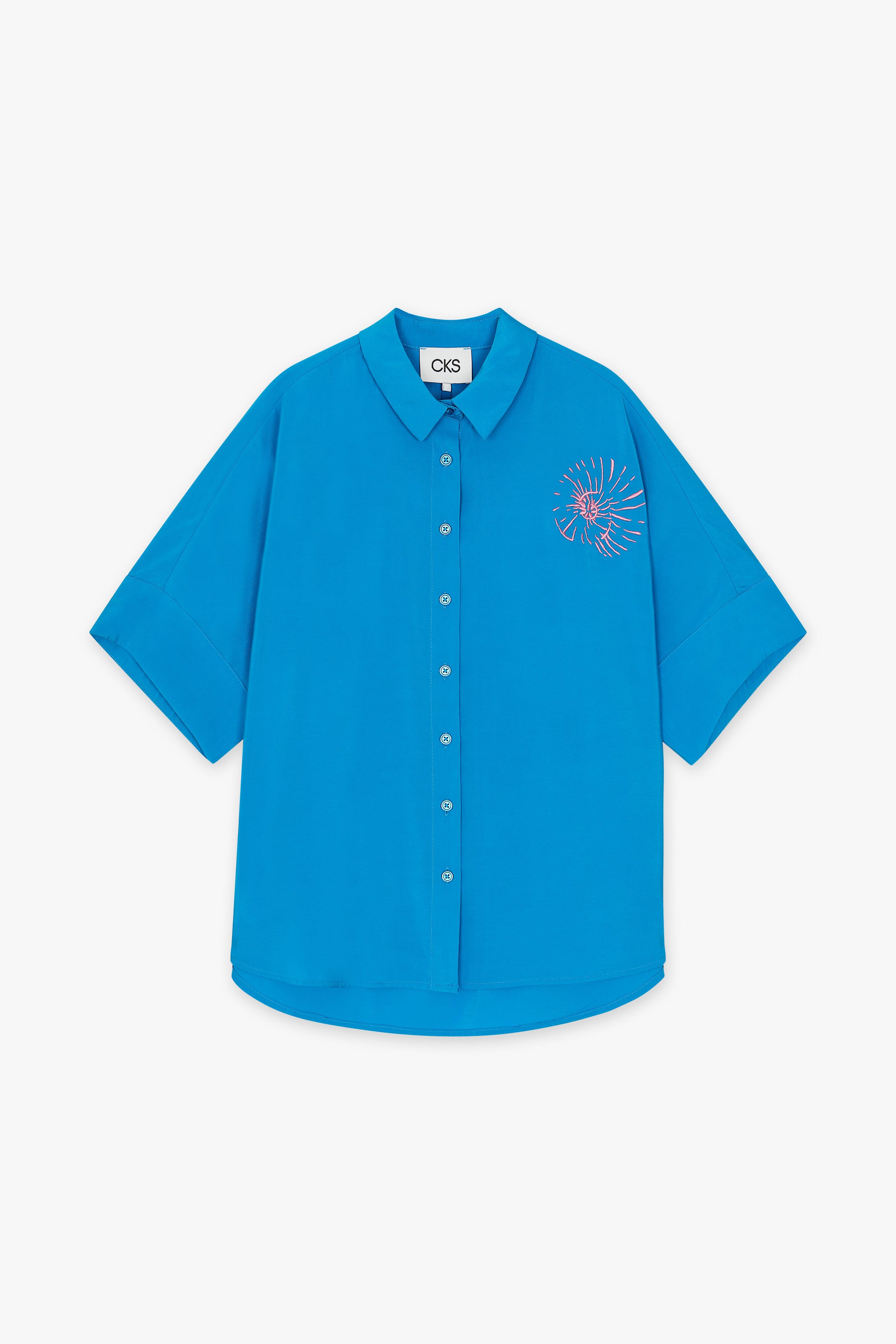 CKS Dames - SELAH - blouse lange mouwen - intens blauw